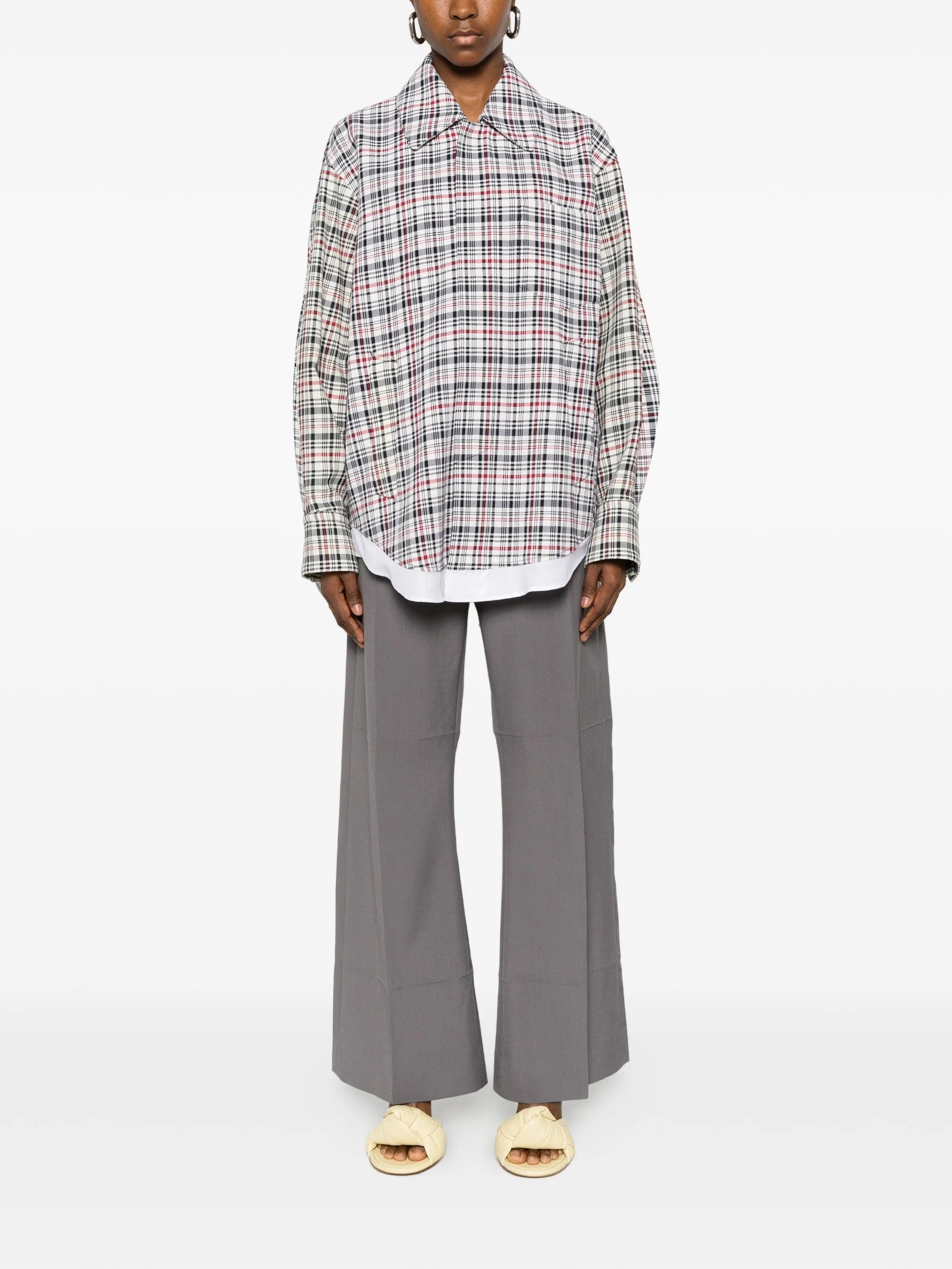 Victoria Beckham Cocoon Shacket check - pattern jacket