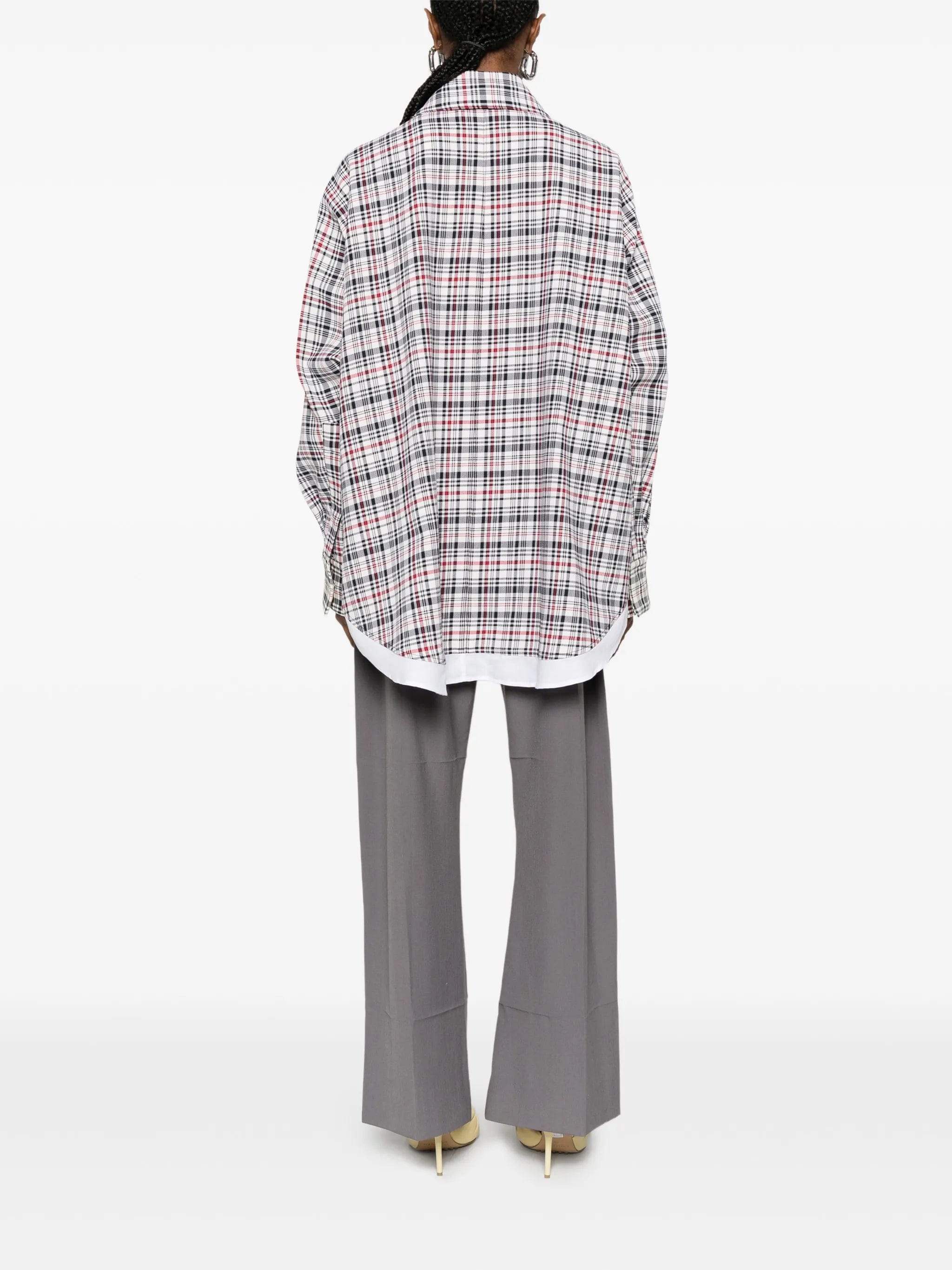 Victoria Beckham Cocoon Shacket check - pattern jacket