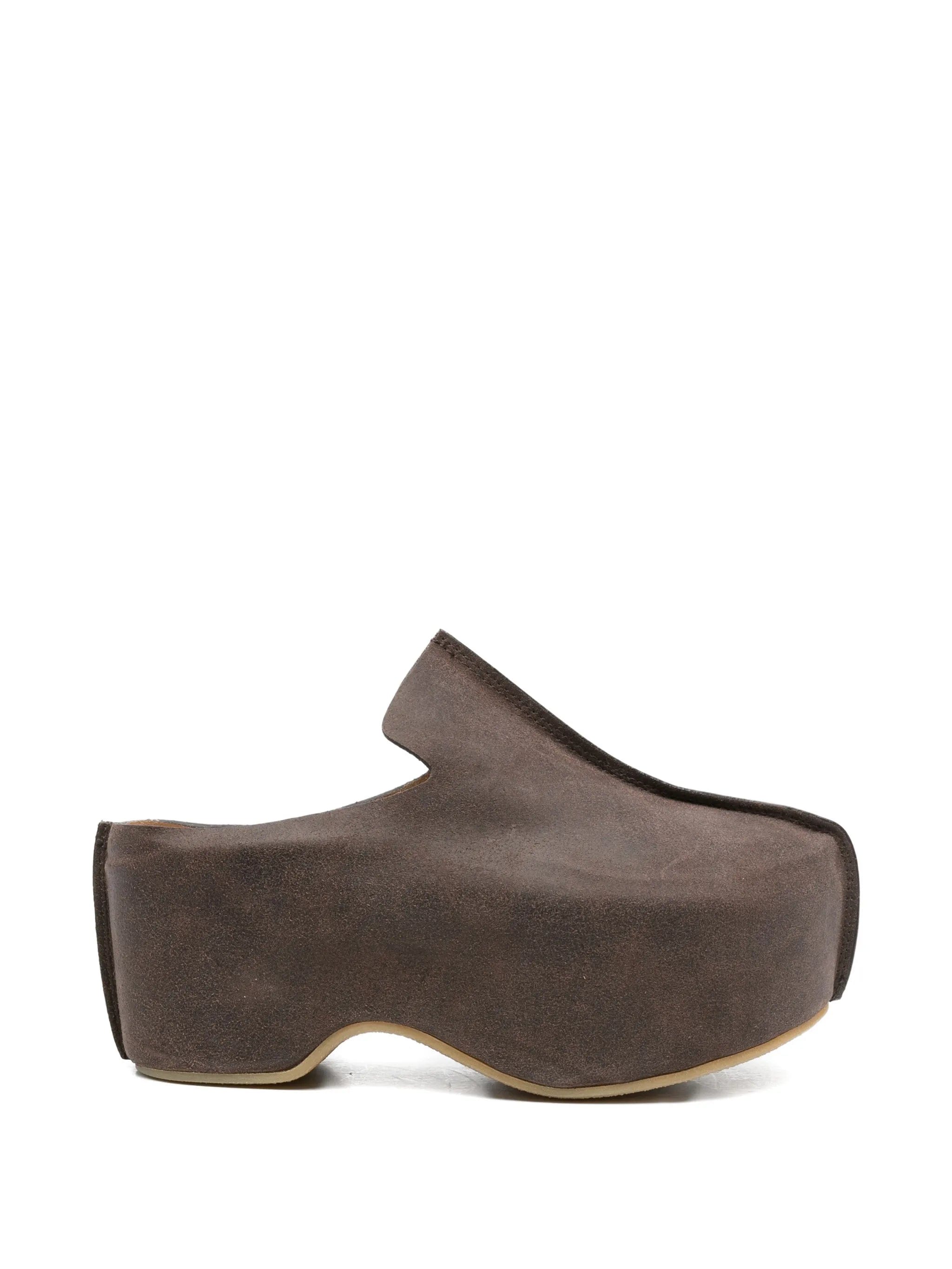 JW Anderson 50 mm suede platform mules