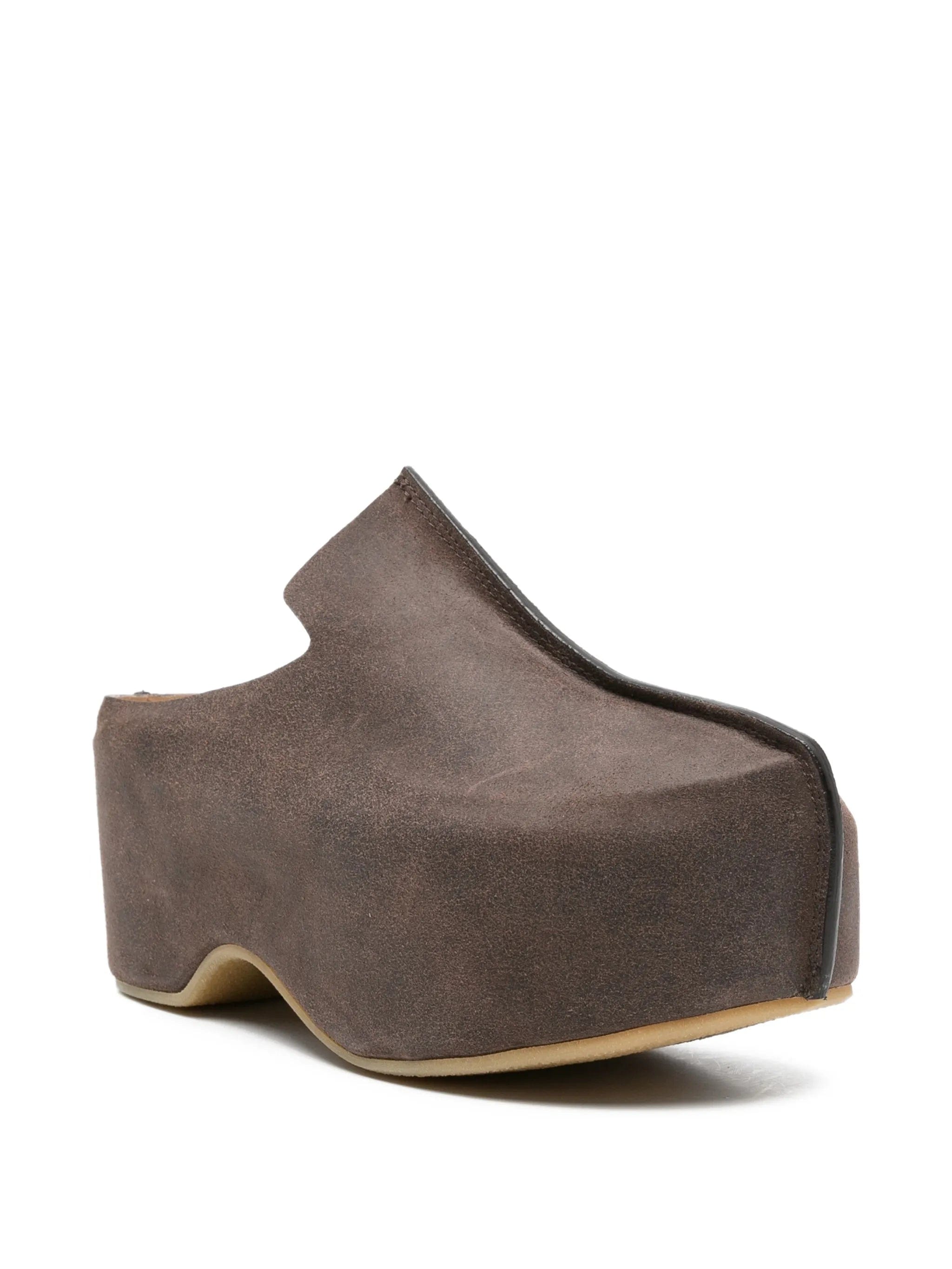 JW Anderson 50 mm suede platform mules