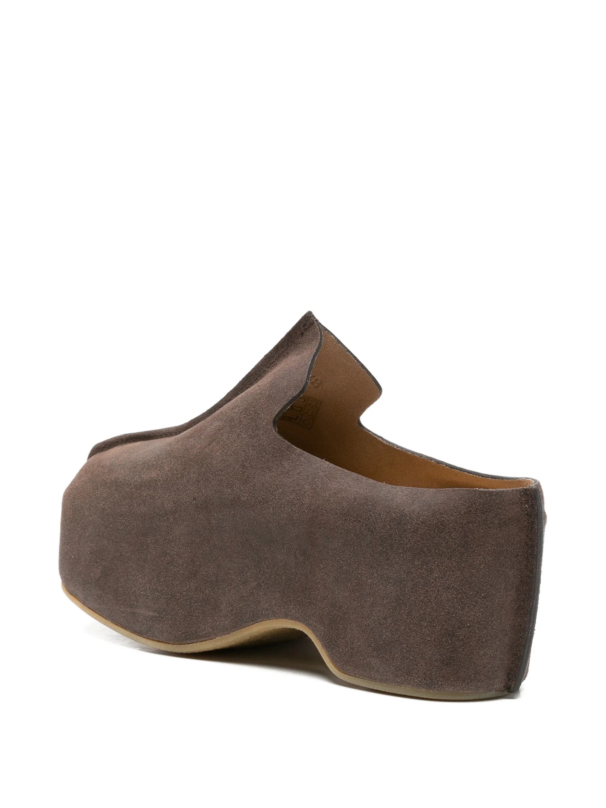 JW Anderson 50 mm suede platform mules