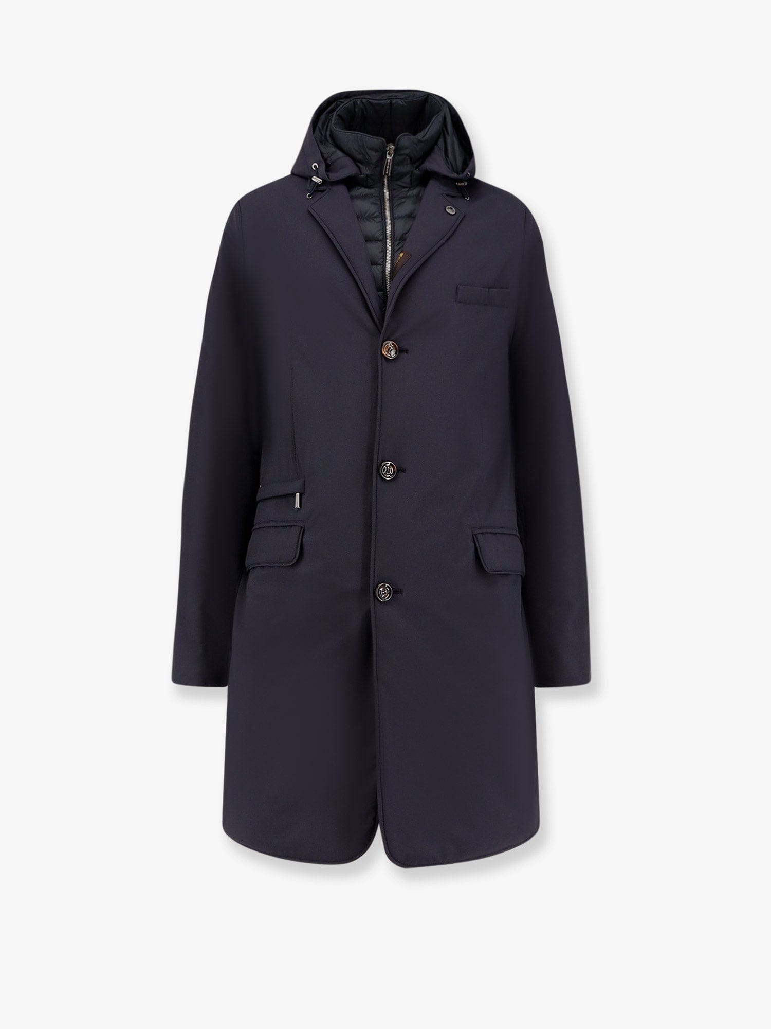 Moorer Redon - Skt padded nylon long jacket