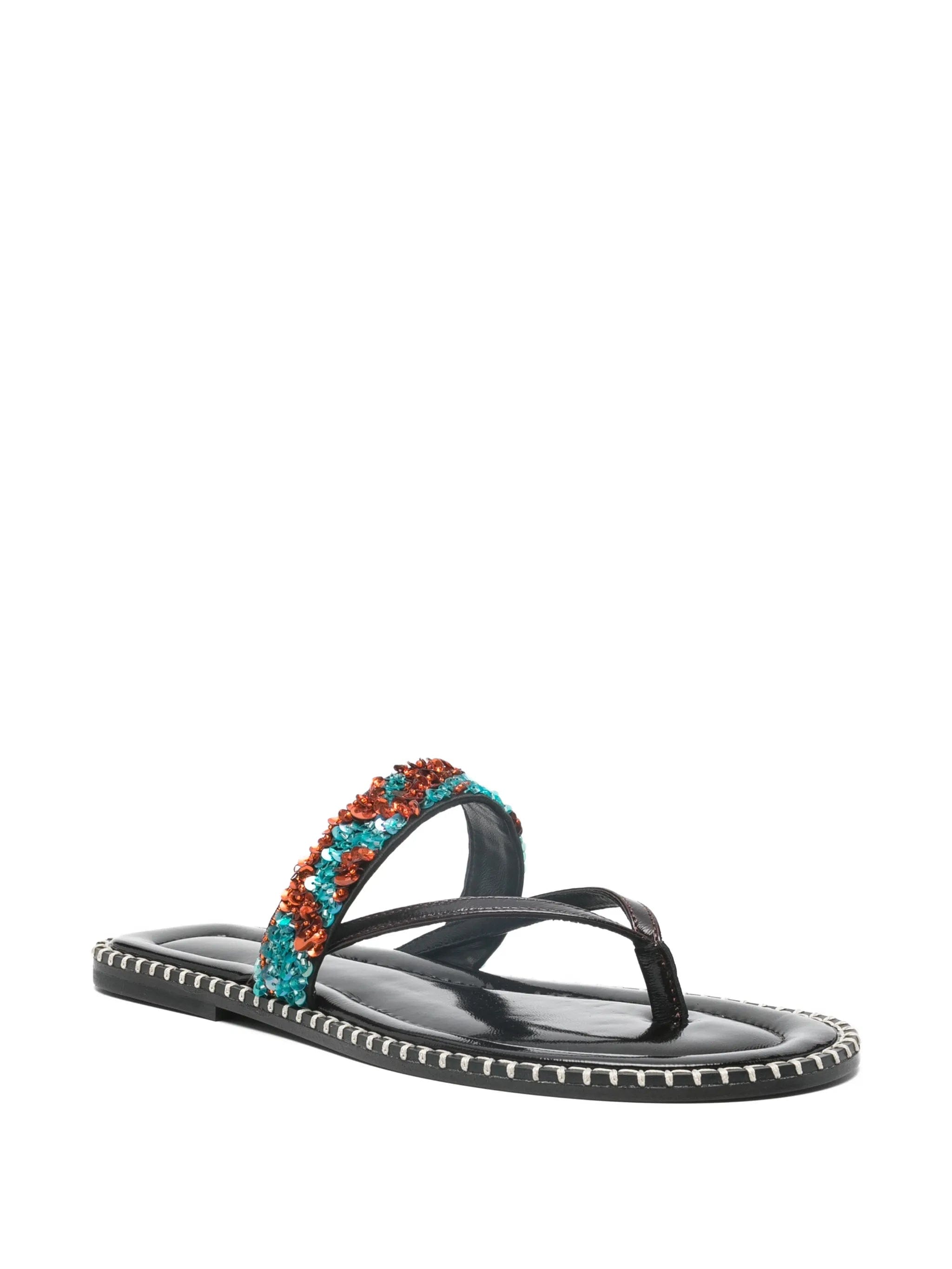 Dries Van Noten sequin - embellishment sandals