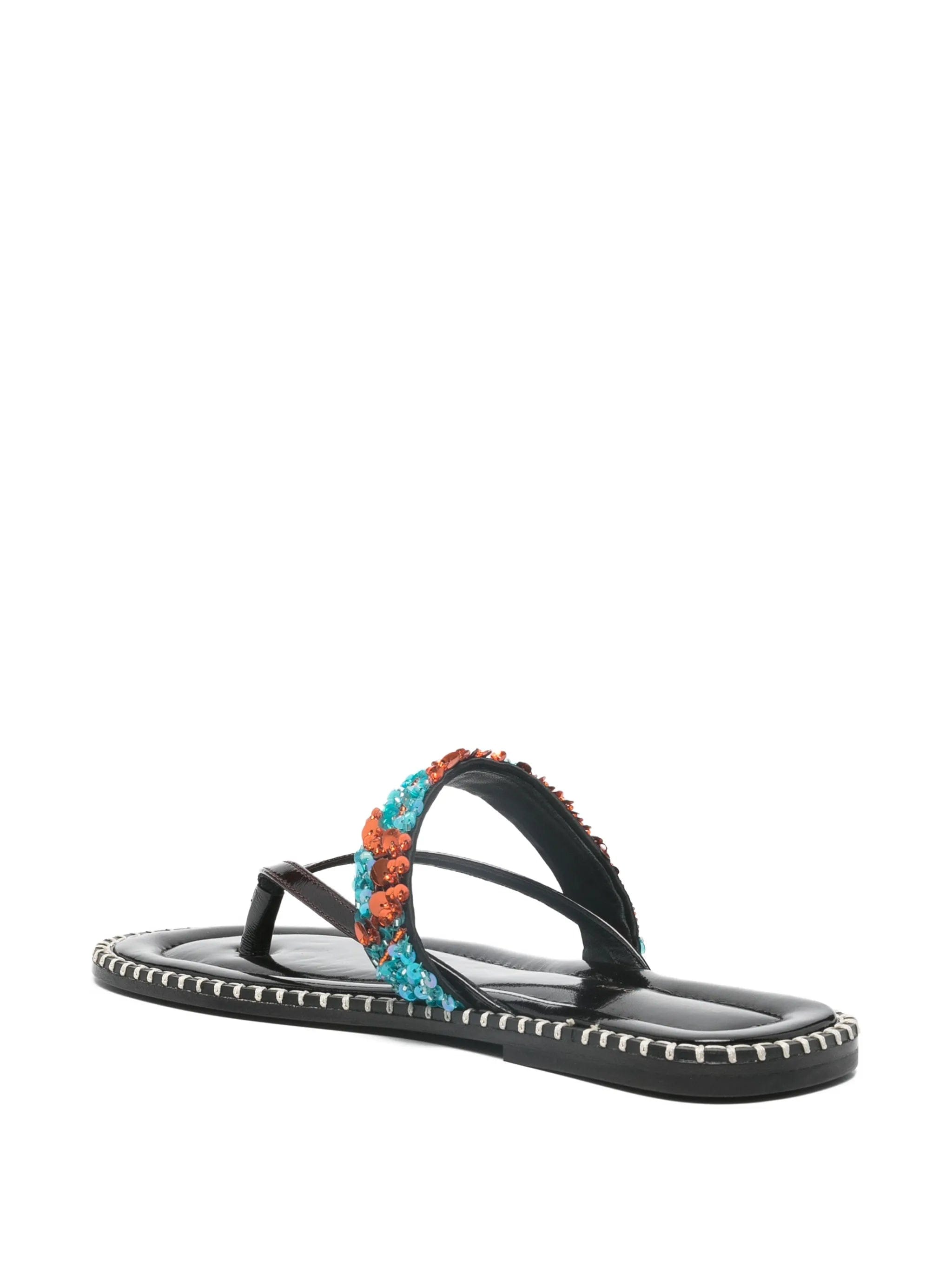 Dries Van Noten sequin - embellishment sandals