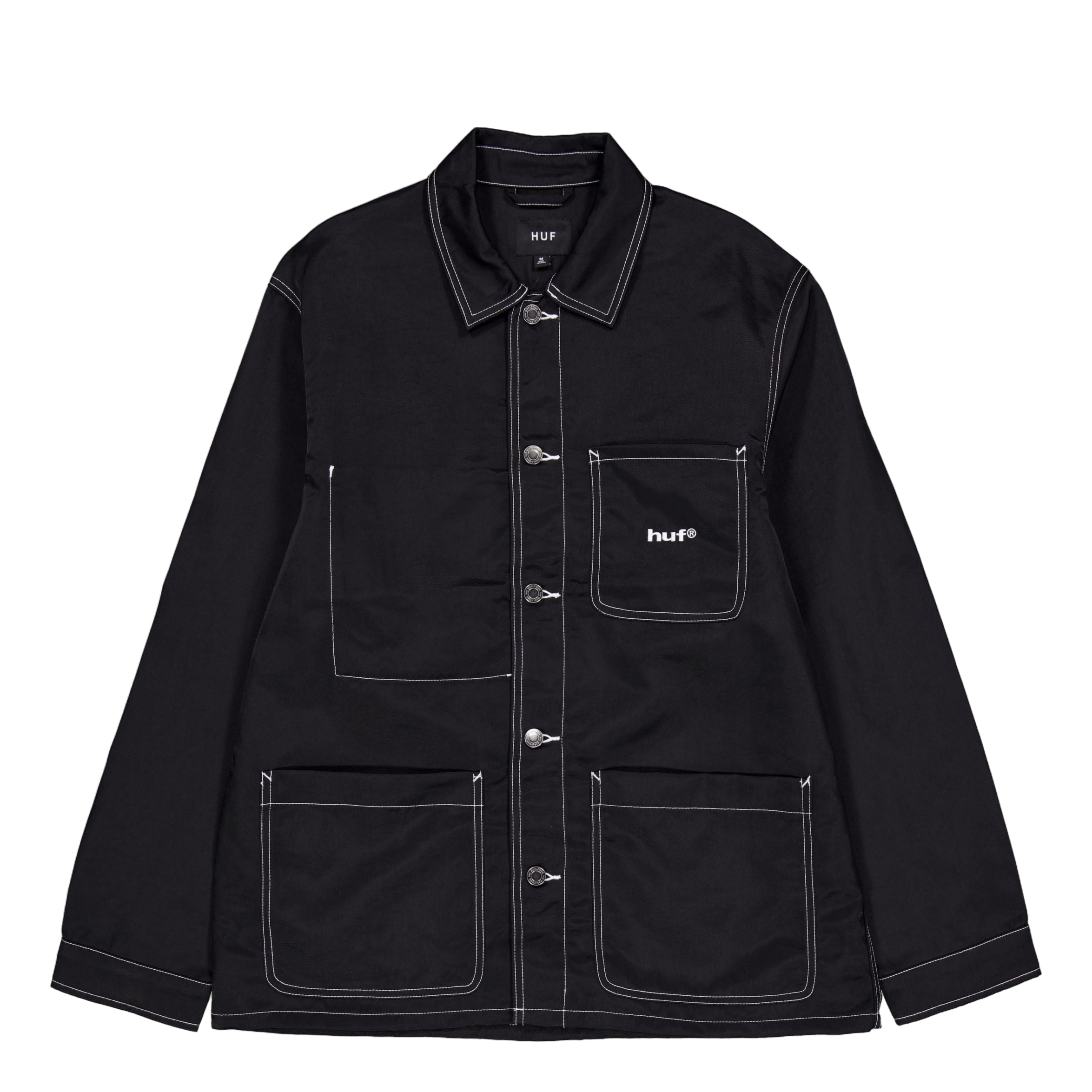 HUF Contrast Nylon Chore Jacket Black