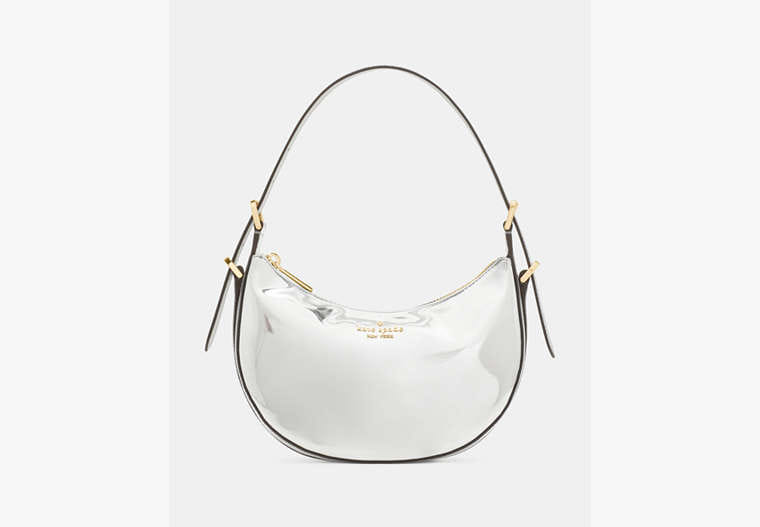 Crescent Nova Mirror Metallic Small Crescent Shoulder Bag