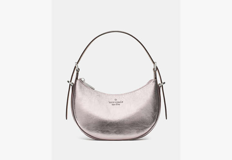Crescent Nova Crinkle Metallic Small Crescent Shoulder Bag