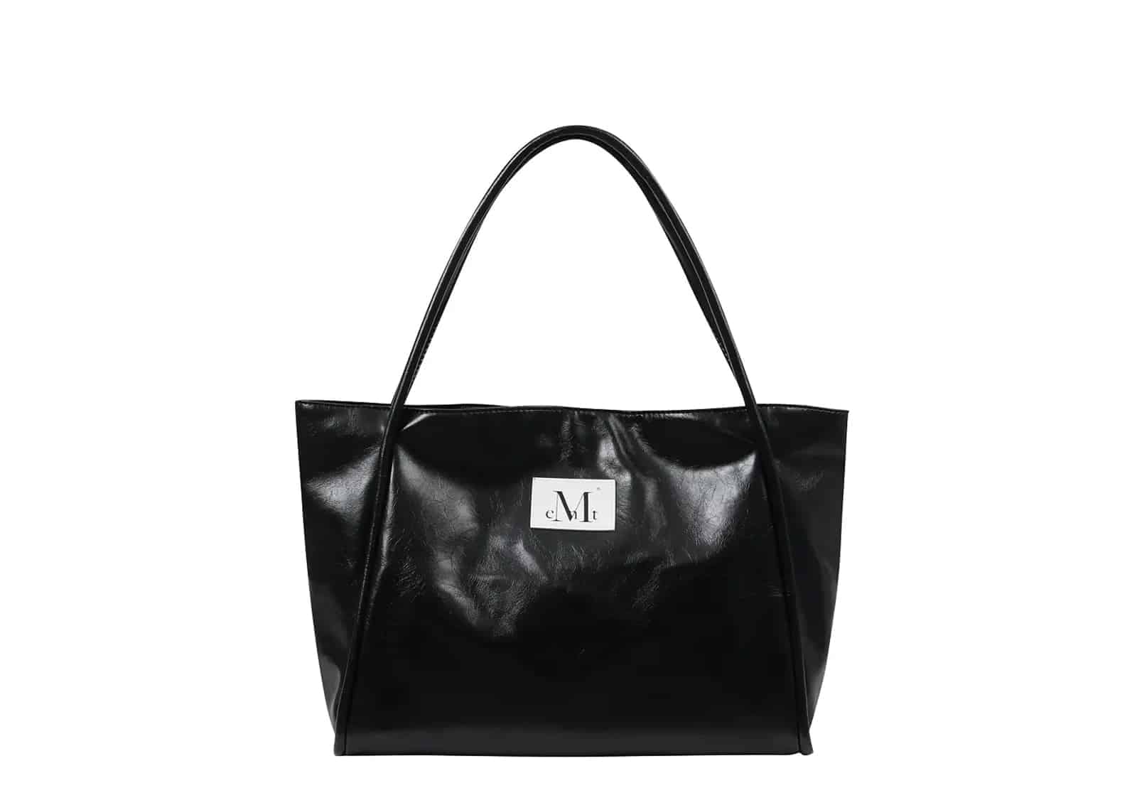 Mucent Greek Leather Shoulder Bag Black