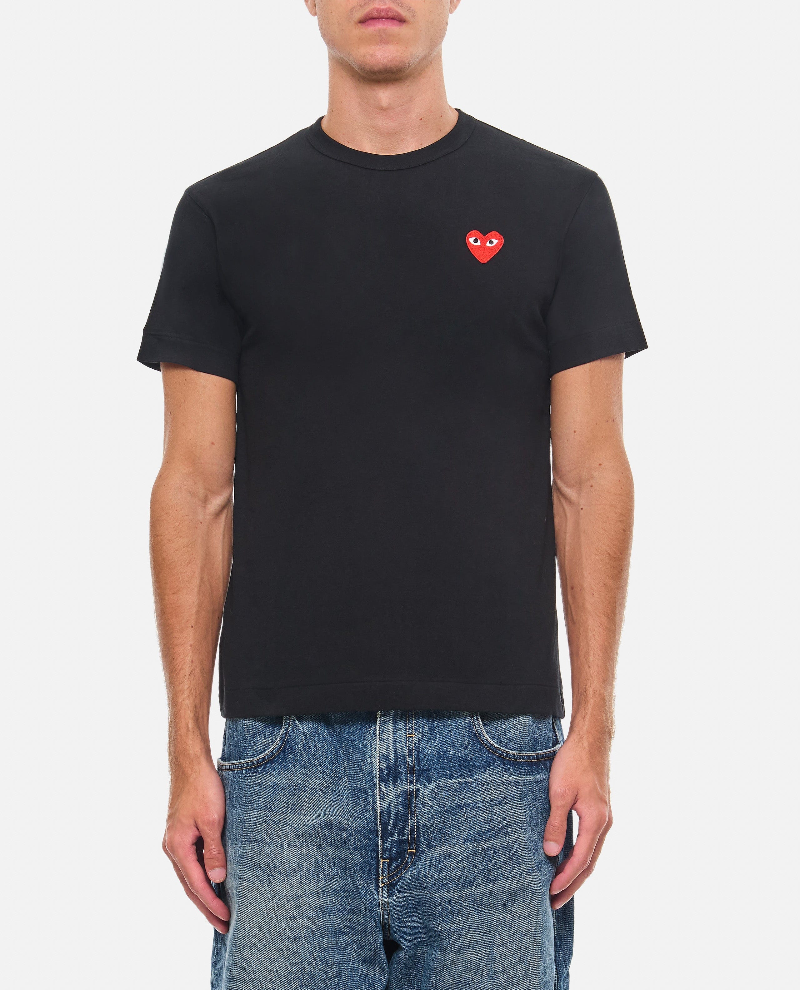 Comme des Garçons Play T - SHIRT NERA CON LOGO UNISEX