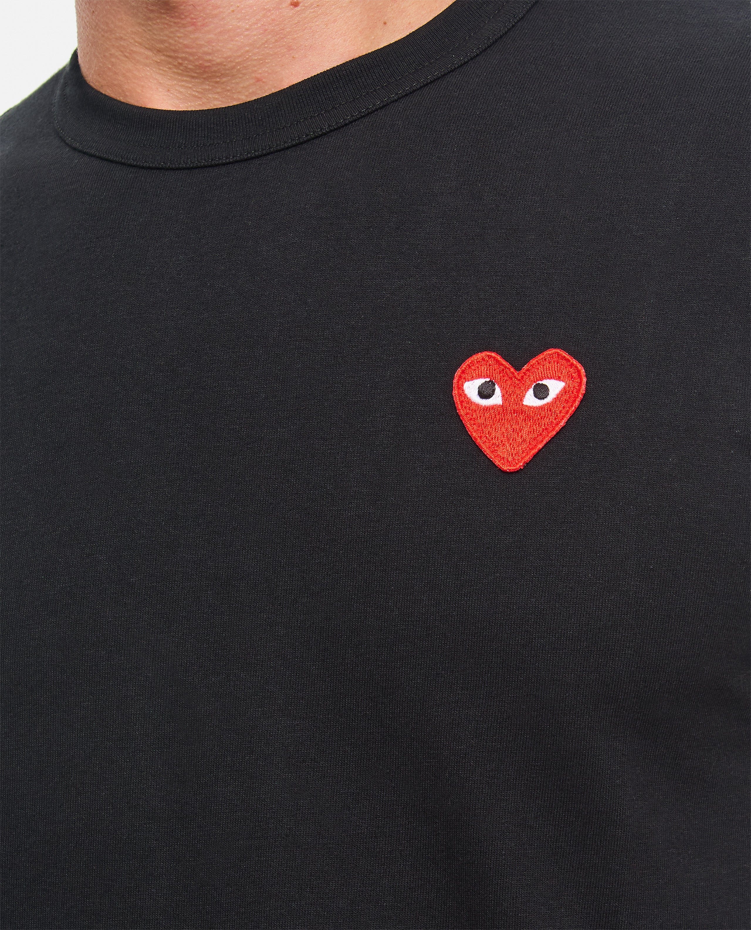Comme des Garçons Play T - SHIRT NERA CON LOGO UNISEX