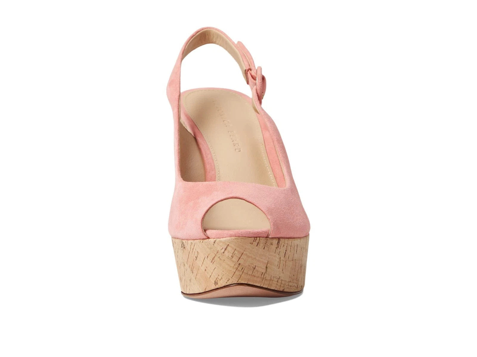 Veronica Beard Dali Sandals Womens Peach Suede Peep Toe Wedge Heel ZOGG2774