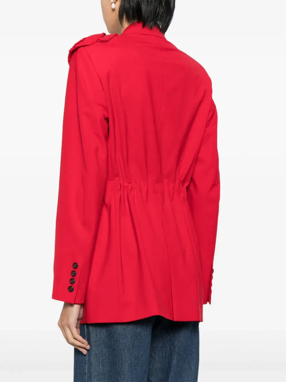 Valentino Garavani Floral Appliqué V - Neck Blazer