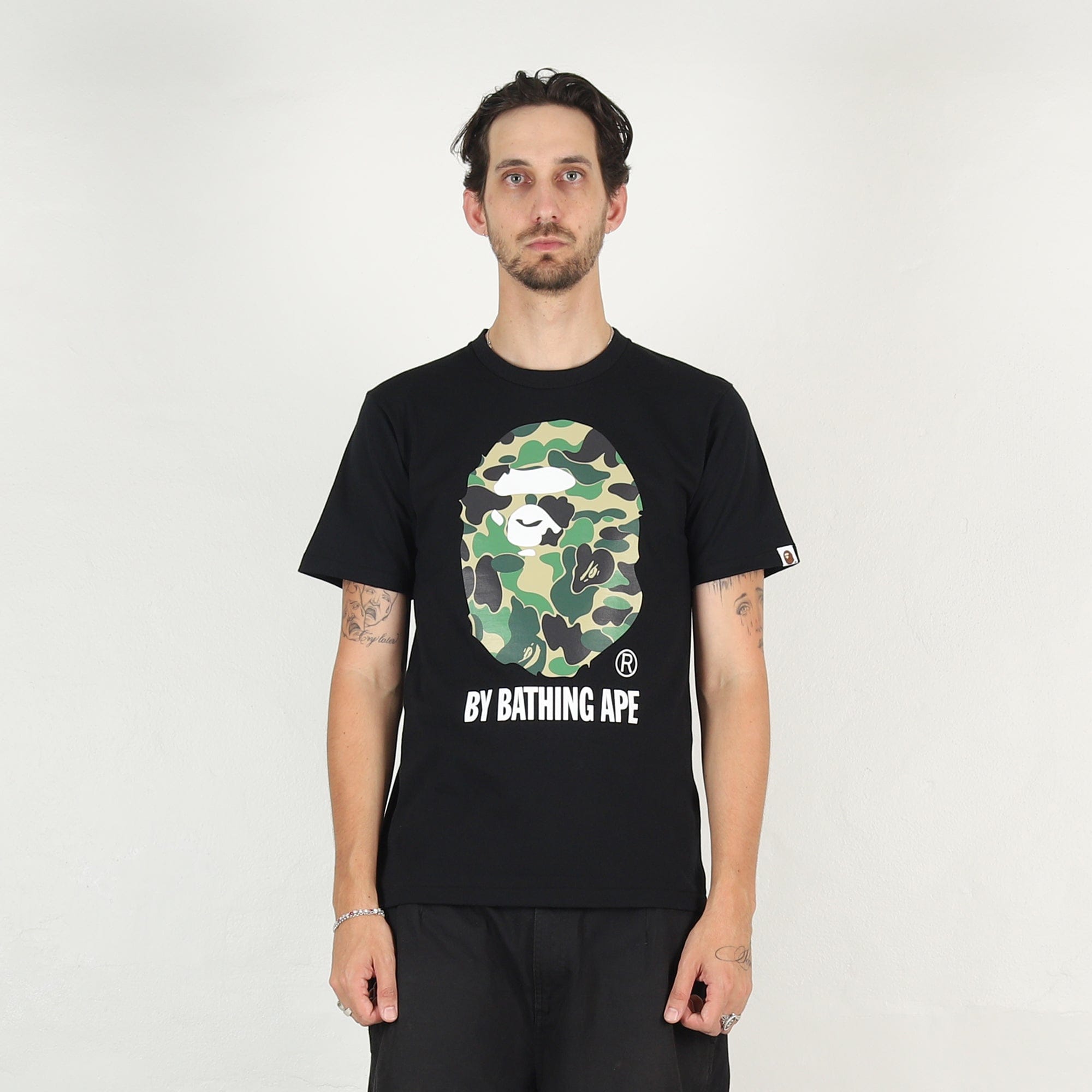 A Bathing Ape ABC Camo By Bathing Ape T - Shirt - Black/Green