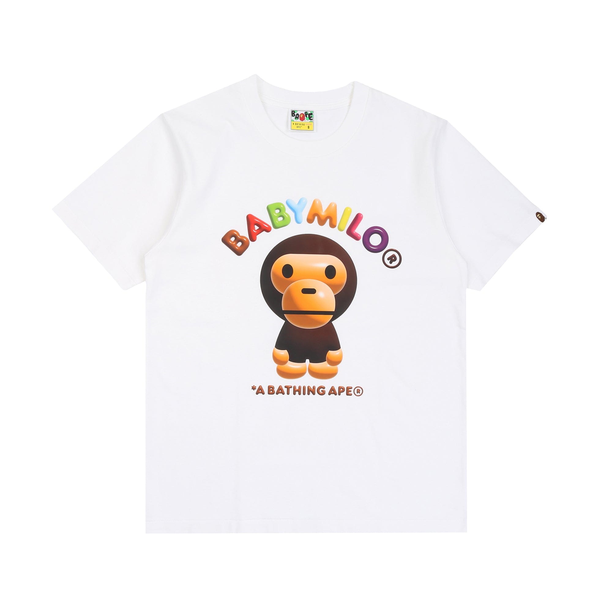 A Bathing Ape W' 3D Baby Milo T - Shirt - White