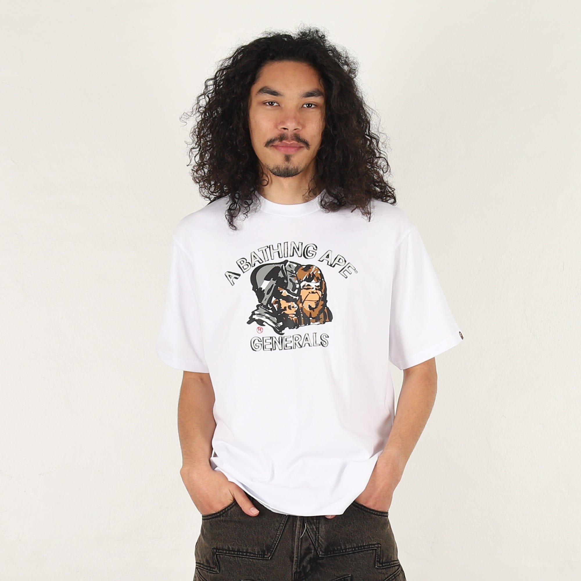 A Bathing Ape Ape General Drawn Relaxed Fit T - Shirt - White