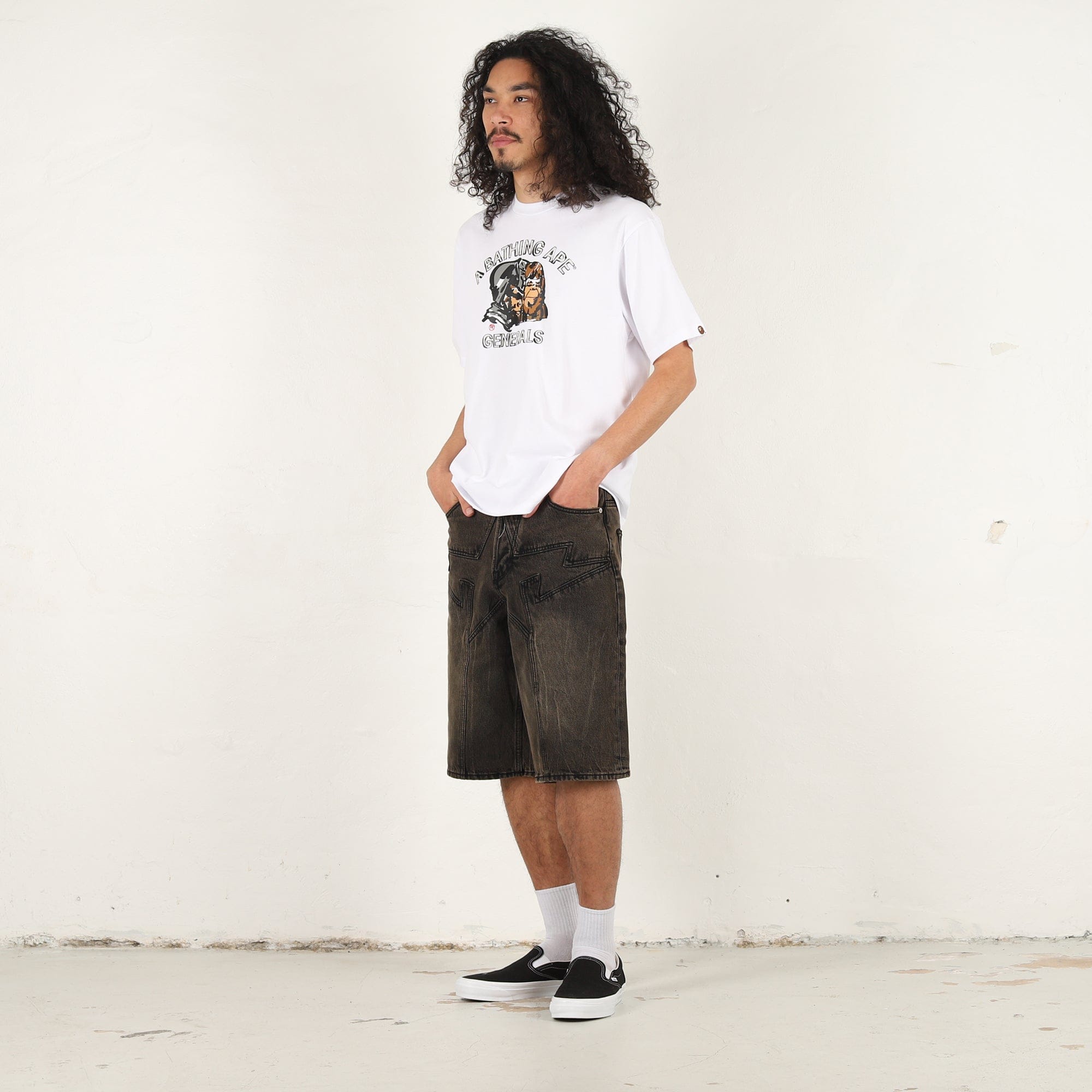 A Bathing Ape Ape General Drawn Relaxed Fit T - Shirt - White
