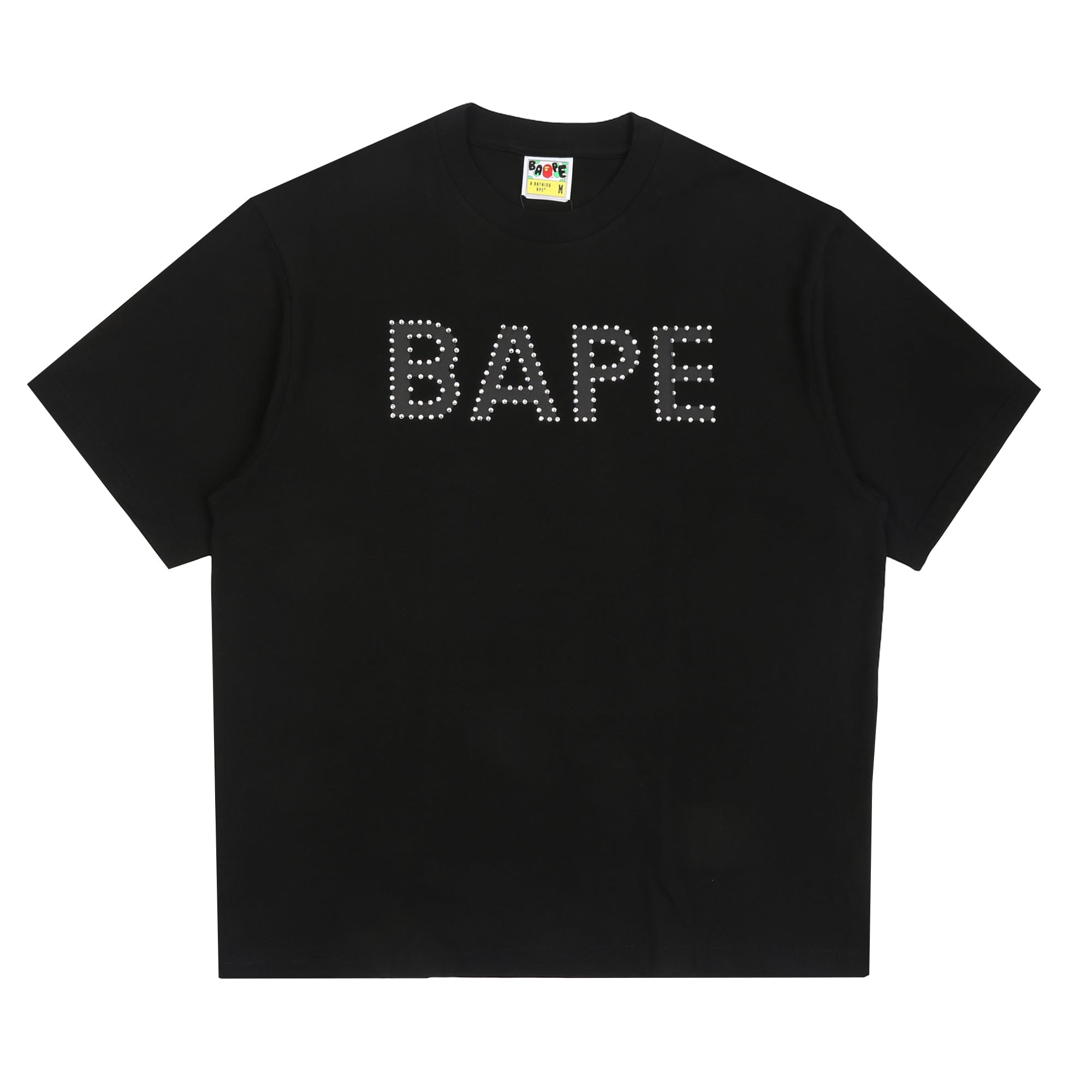 A Bathing Ape Bape Rhinestone Relaxed Fit T - Shirt - Black
