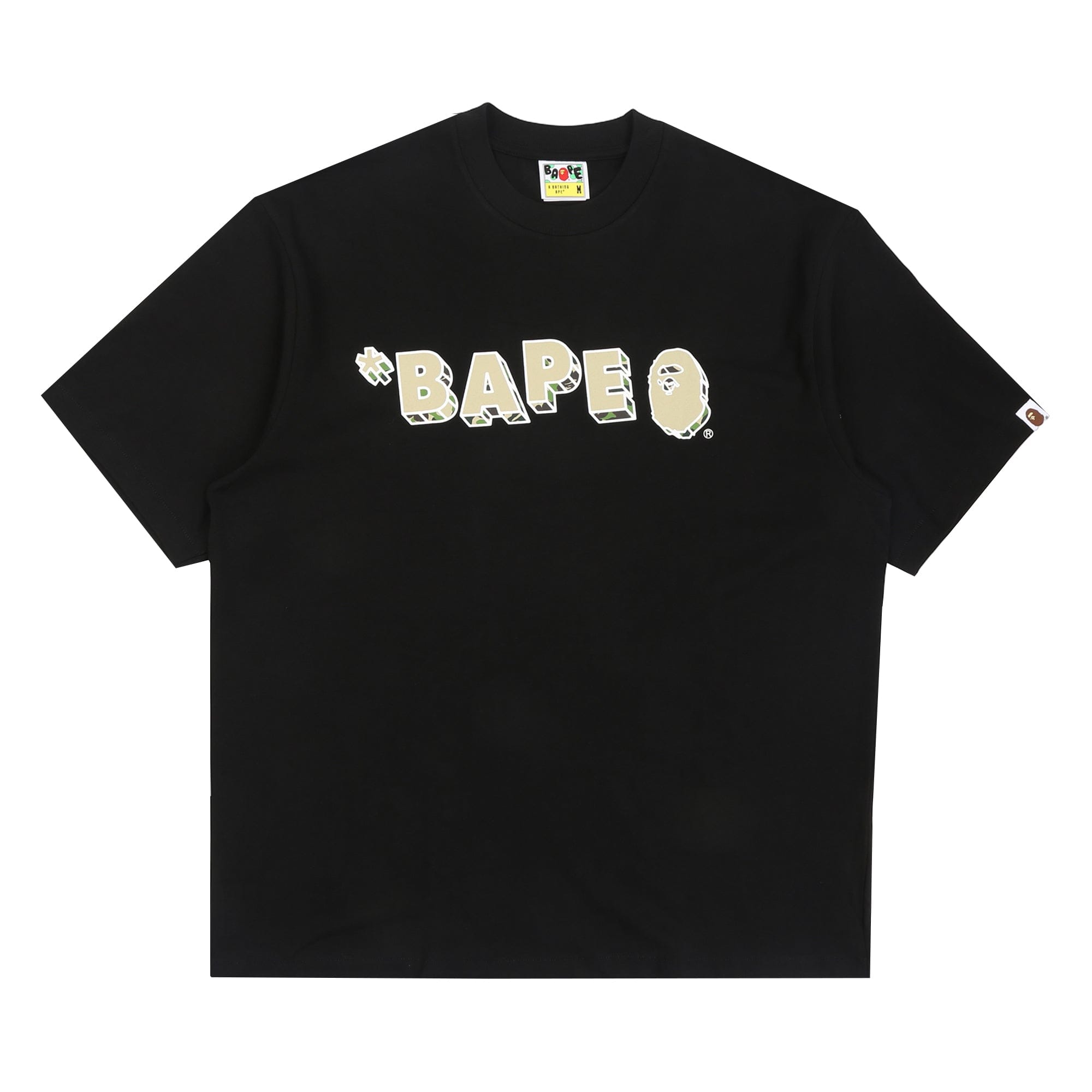 A Bathing Ape ABC Camo Logo Relaxed Fit T - Shirt - Black