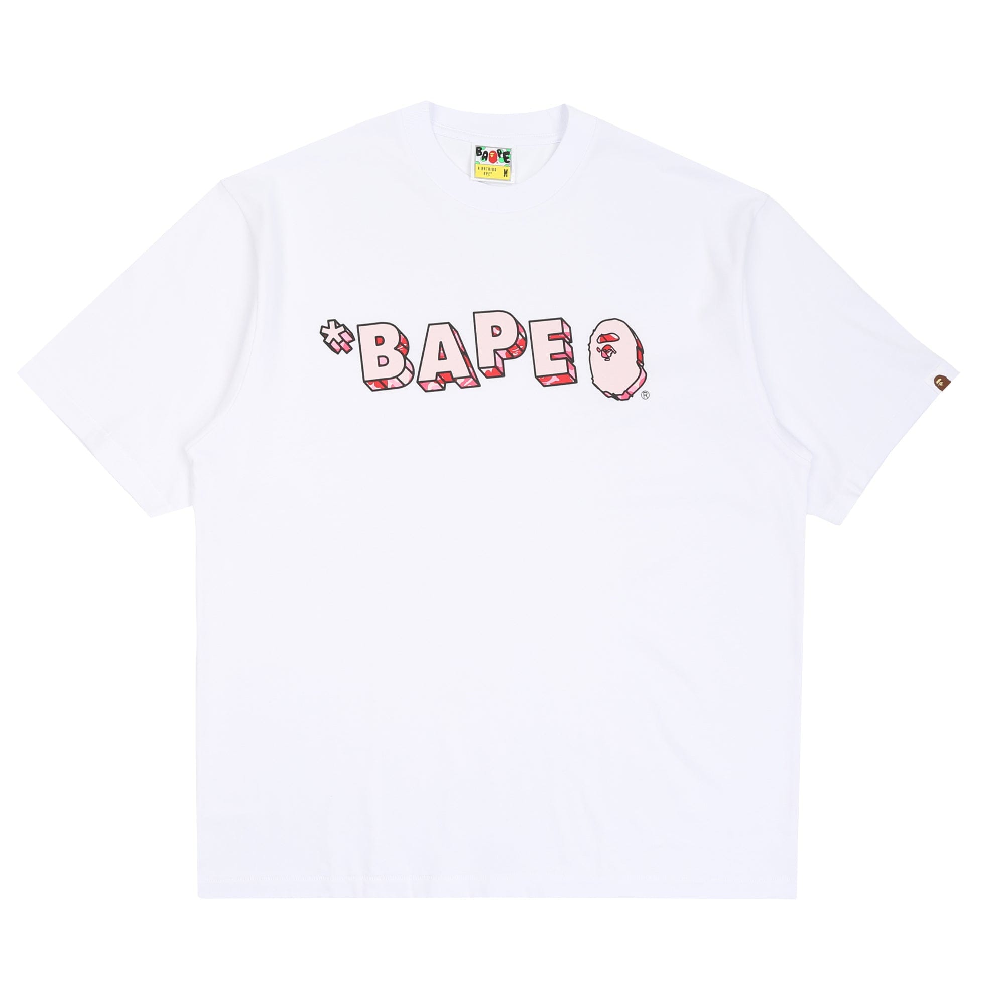 A Bathing Ape ABC Camo Logo Relaxed Fit T - Shirt - White