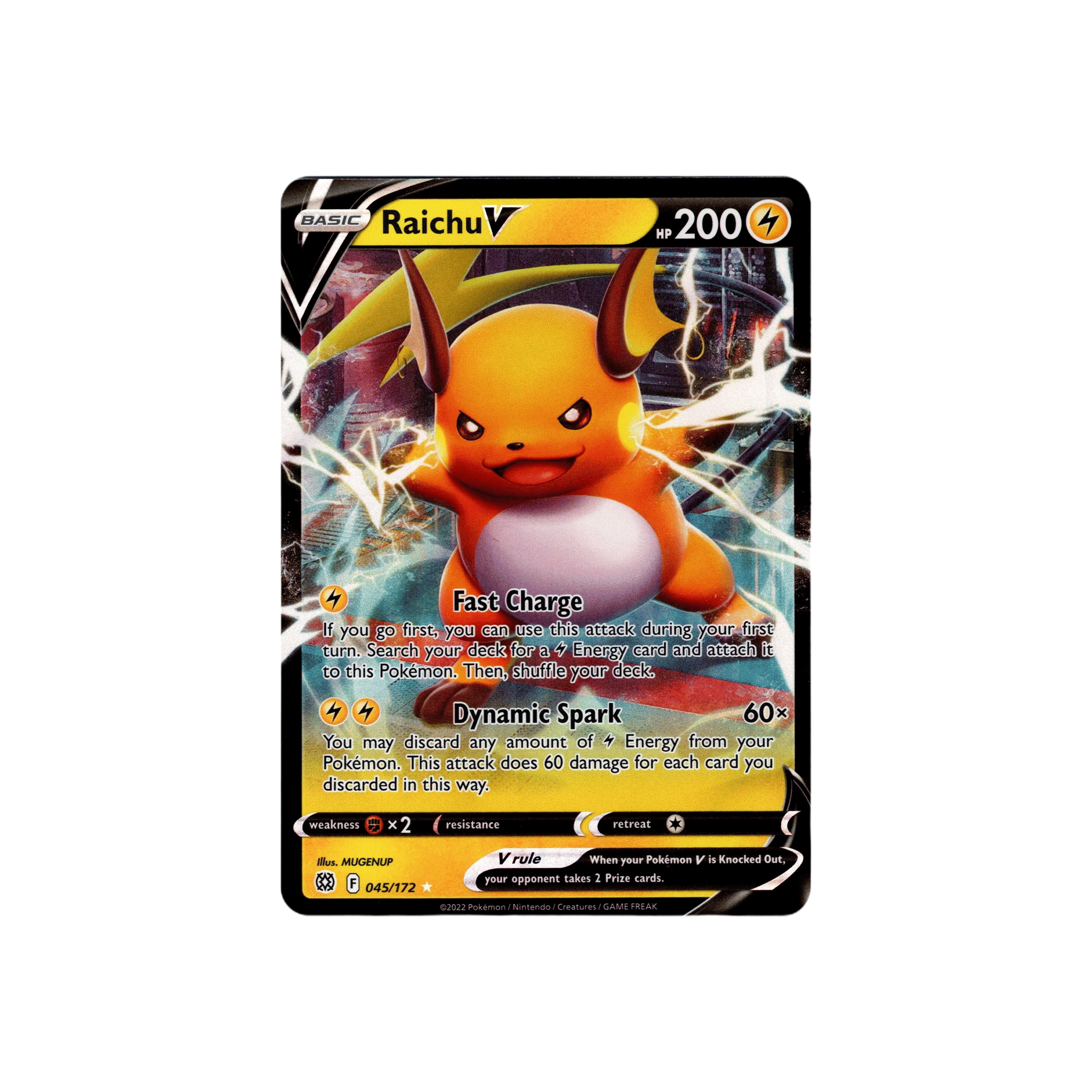 Pokémon TCG Sword & Shield Brilliant Stars: Raichu V Full Art #045/172 (English)