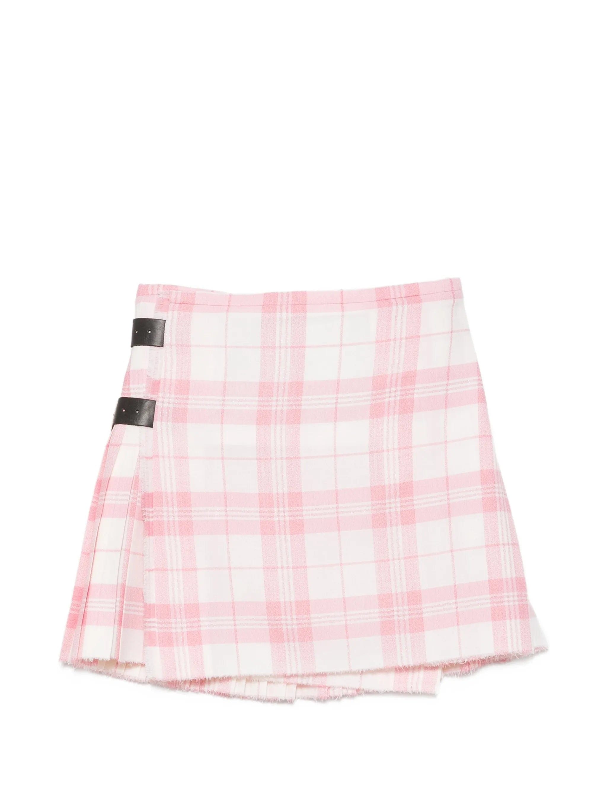 Vivienne Westwood pleated checked mini skirt