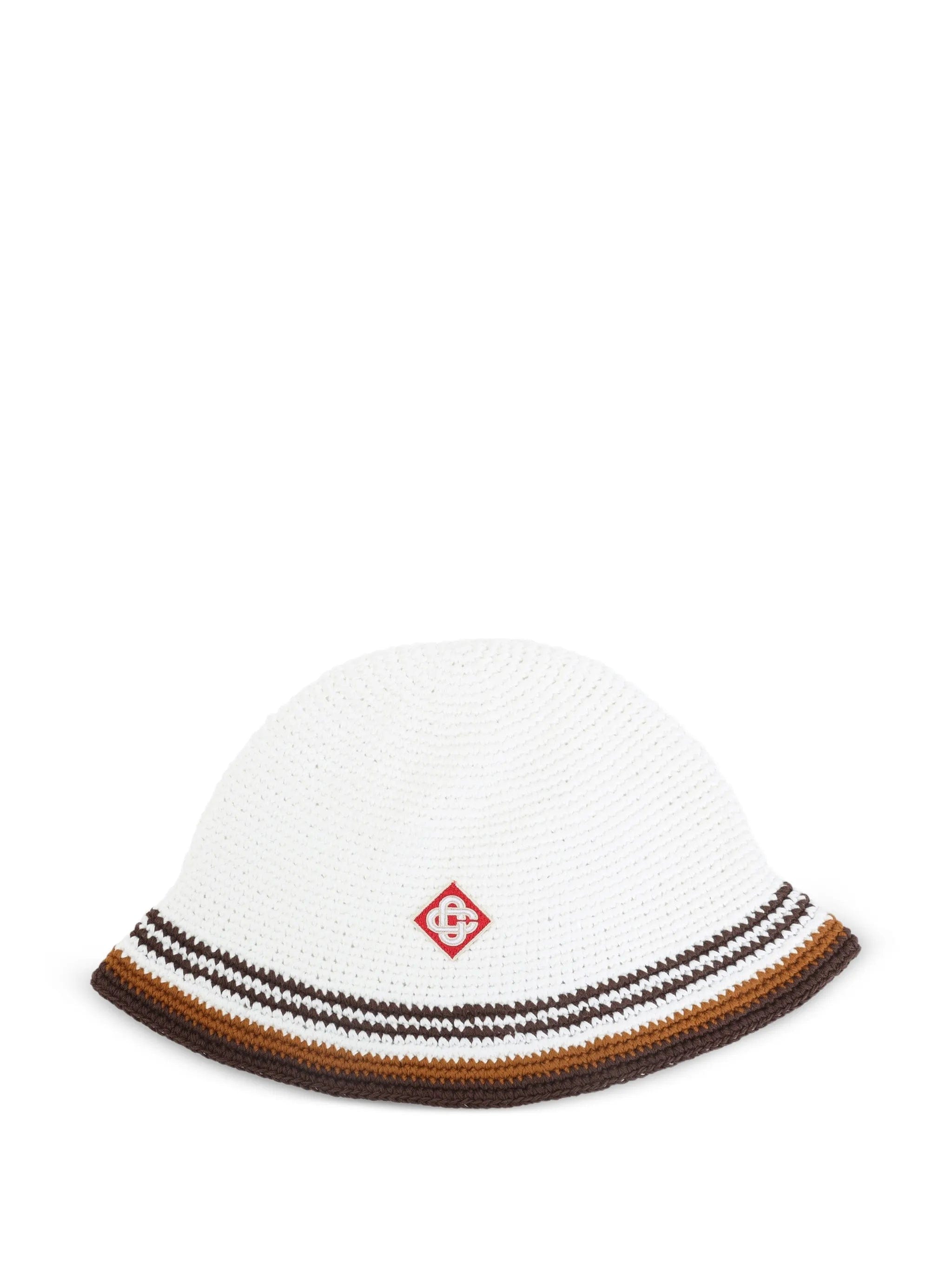Casablanca crochet - knit striped bucket hat