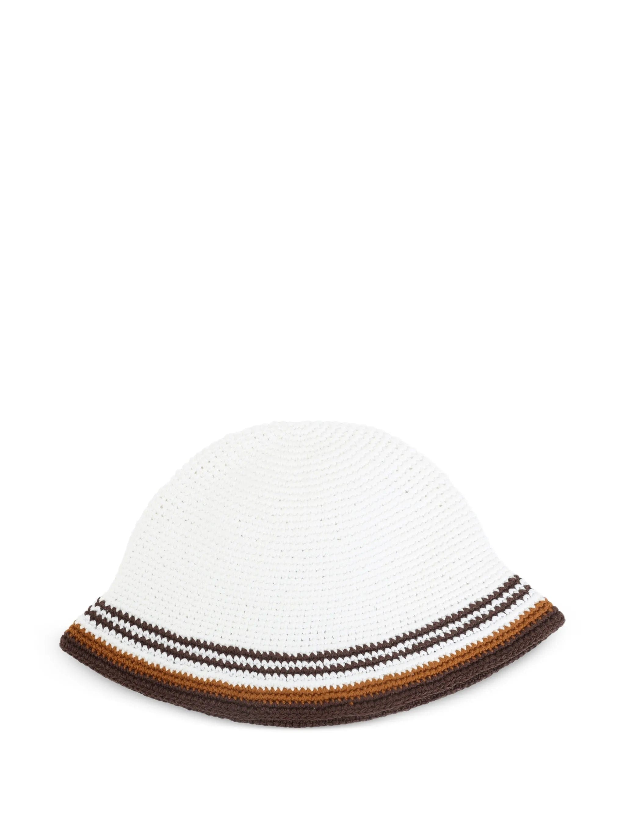 Casablanca crochet - knit striped bucket hat