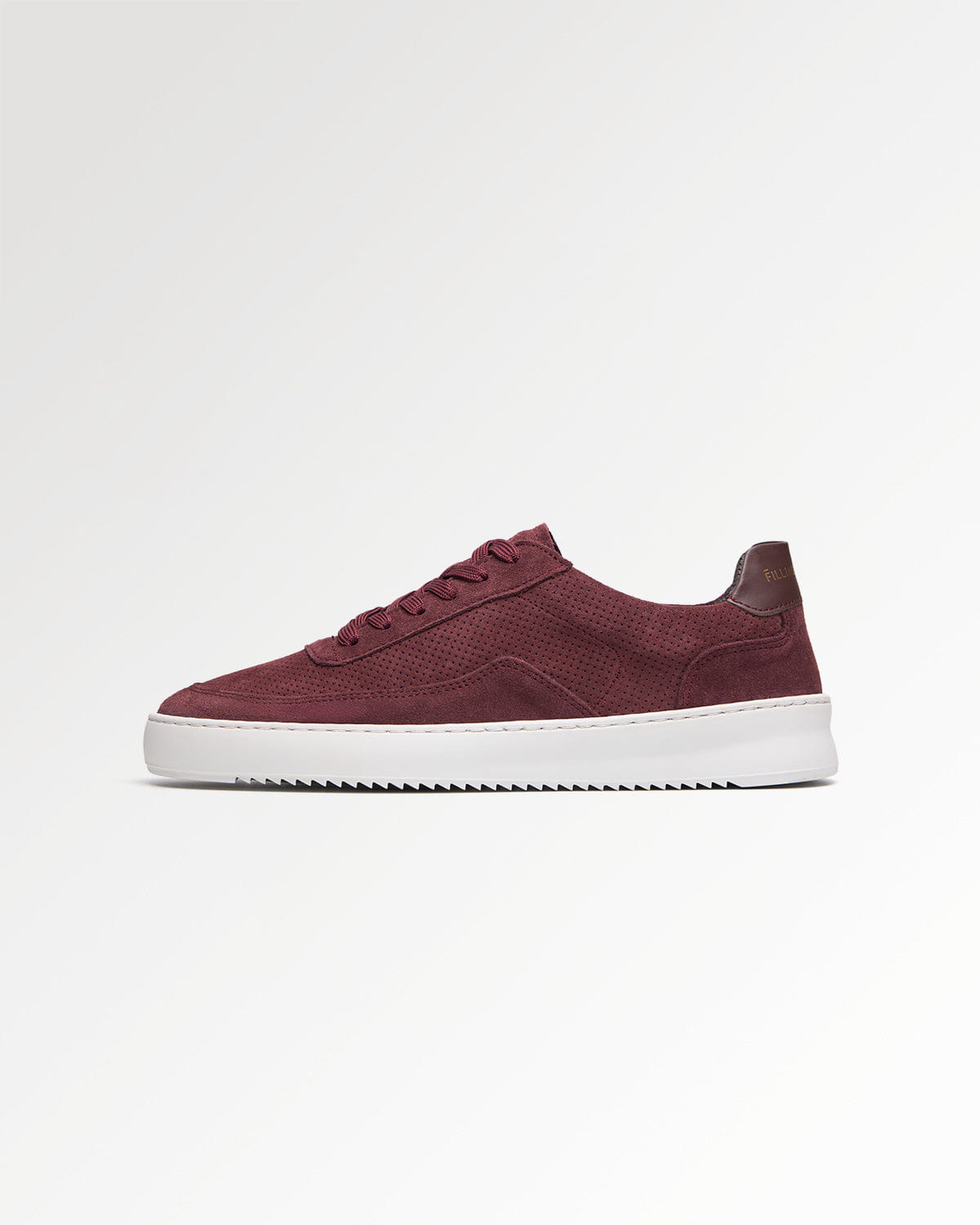Conventional Mondo Suede Perforated Burgundy