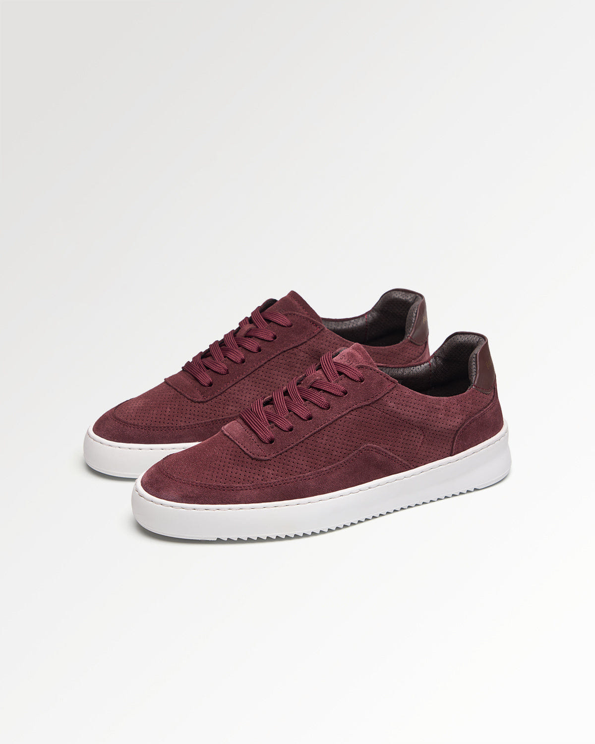 Conventional Mondo Suede Perforated Burgundy