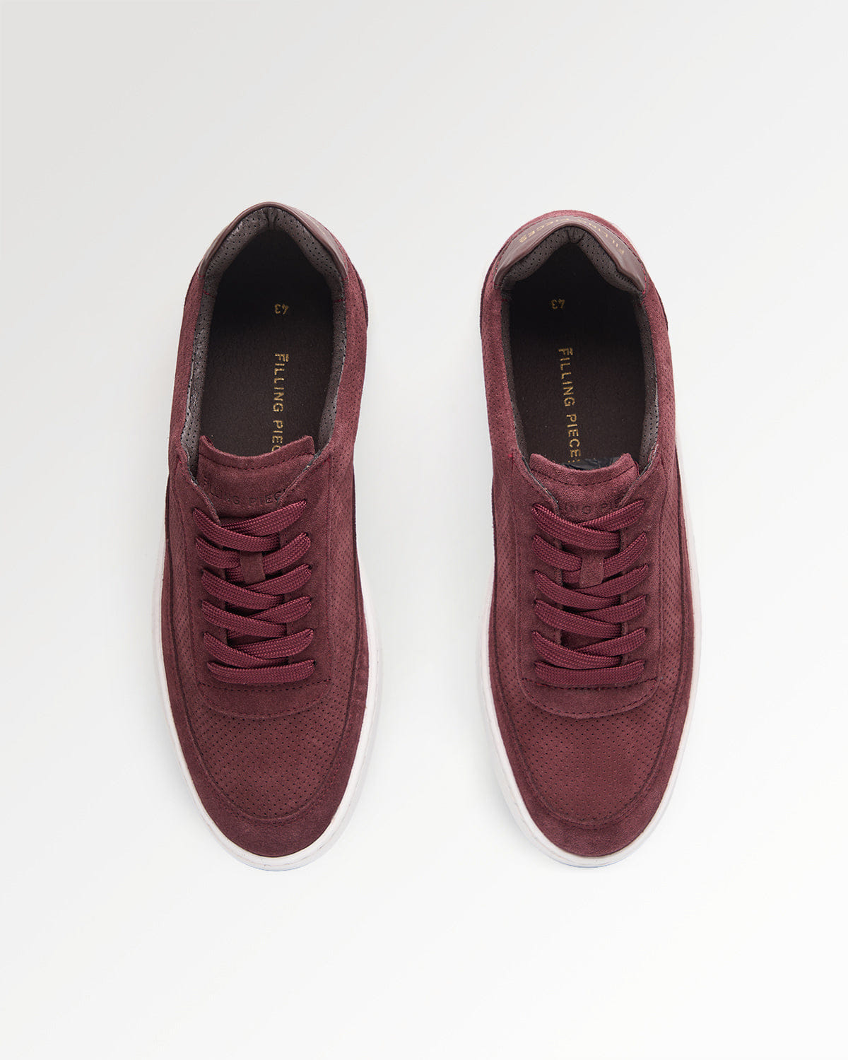 Conventional Mondo Suede Perforated Burgundy