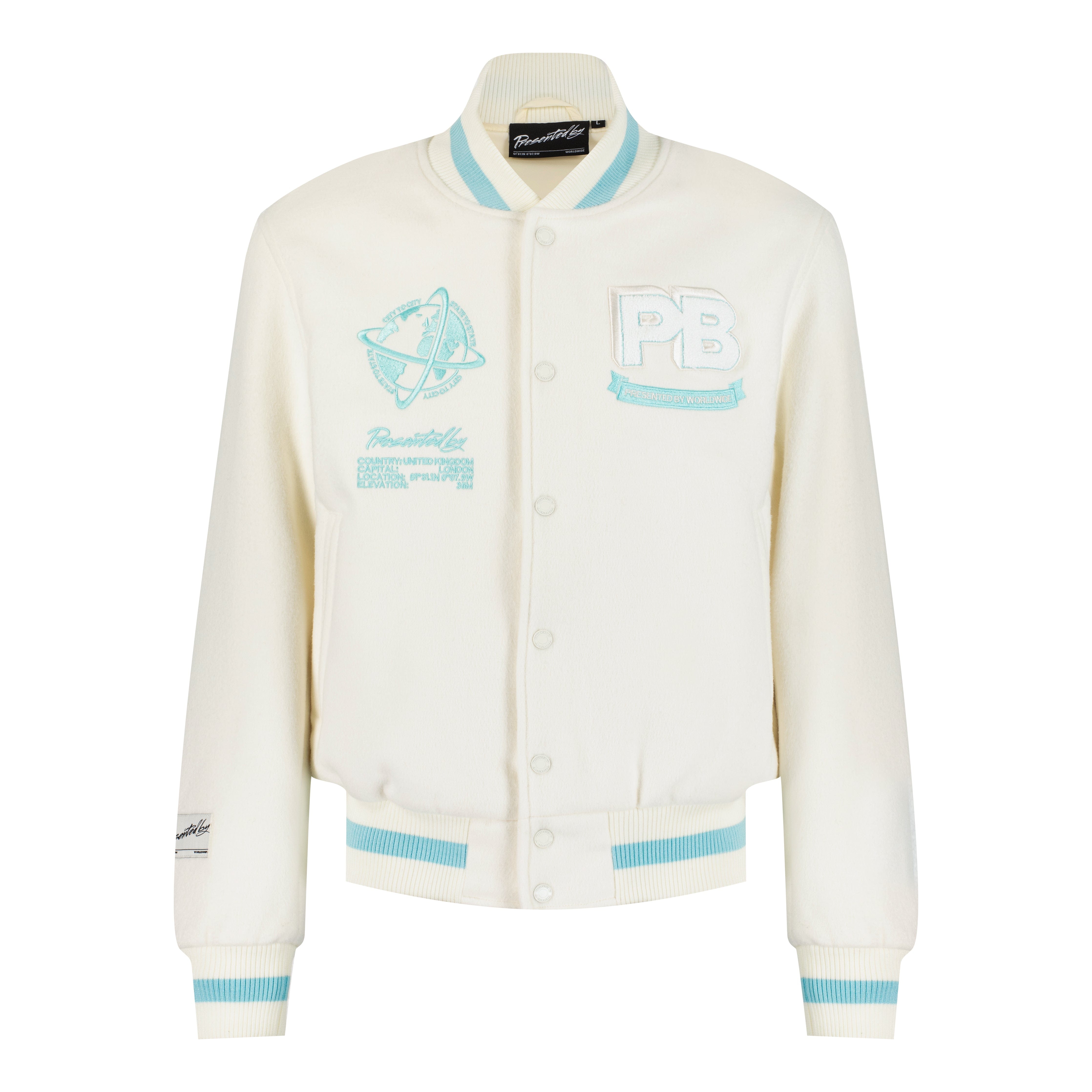 Presentedbyglobal PB Varsity Jacket - Sandstorm