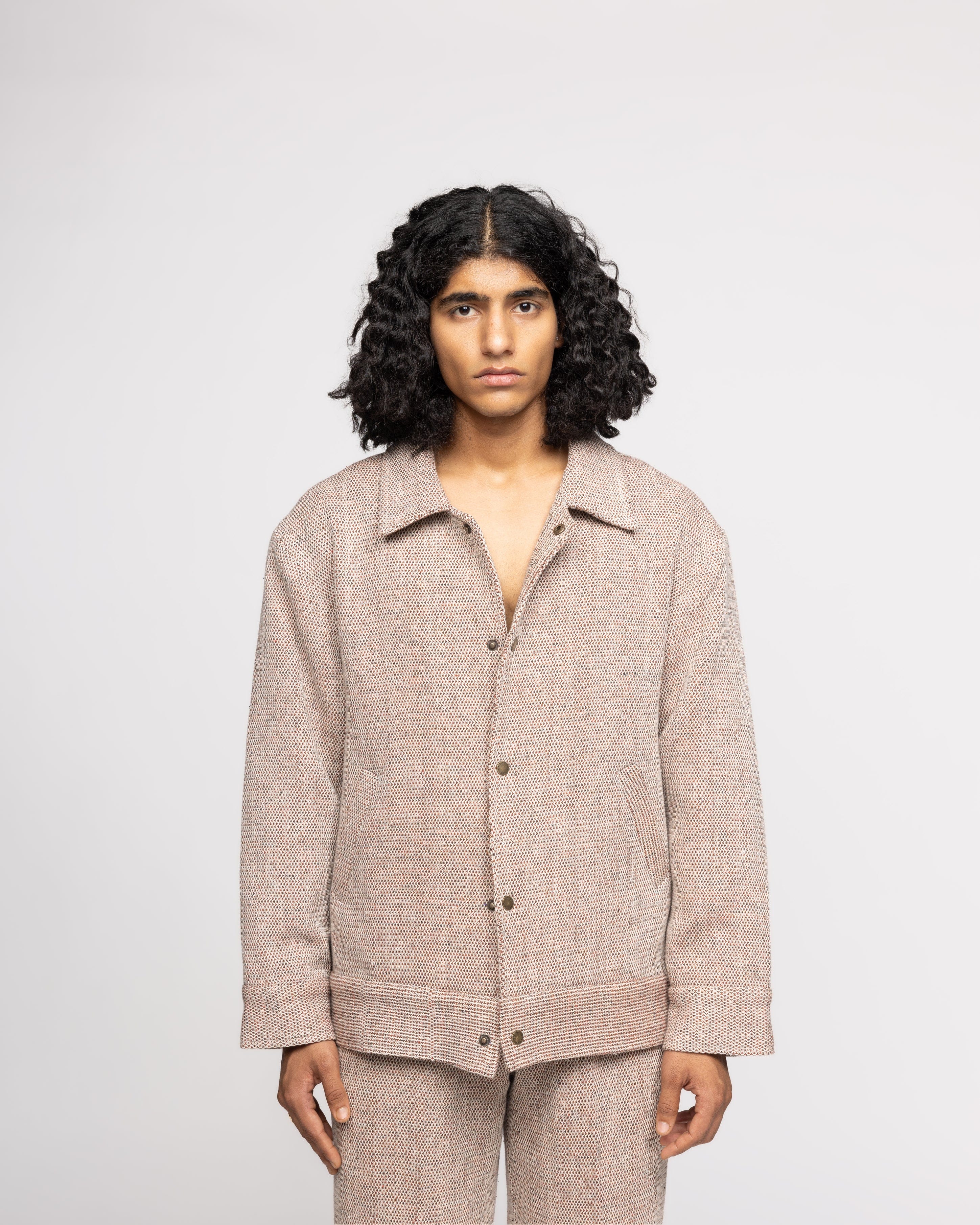 Handmade Organic Yarn Dyed Handwoven - Jacket