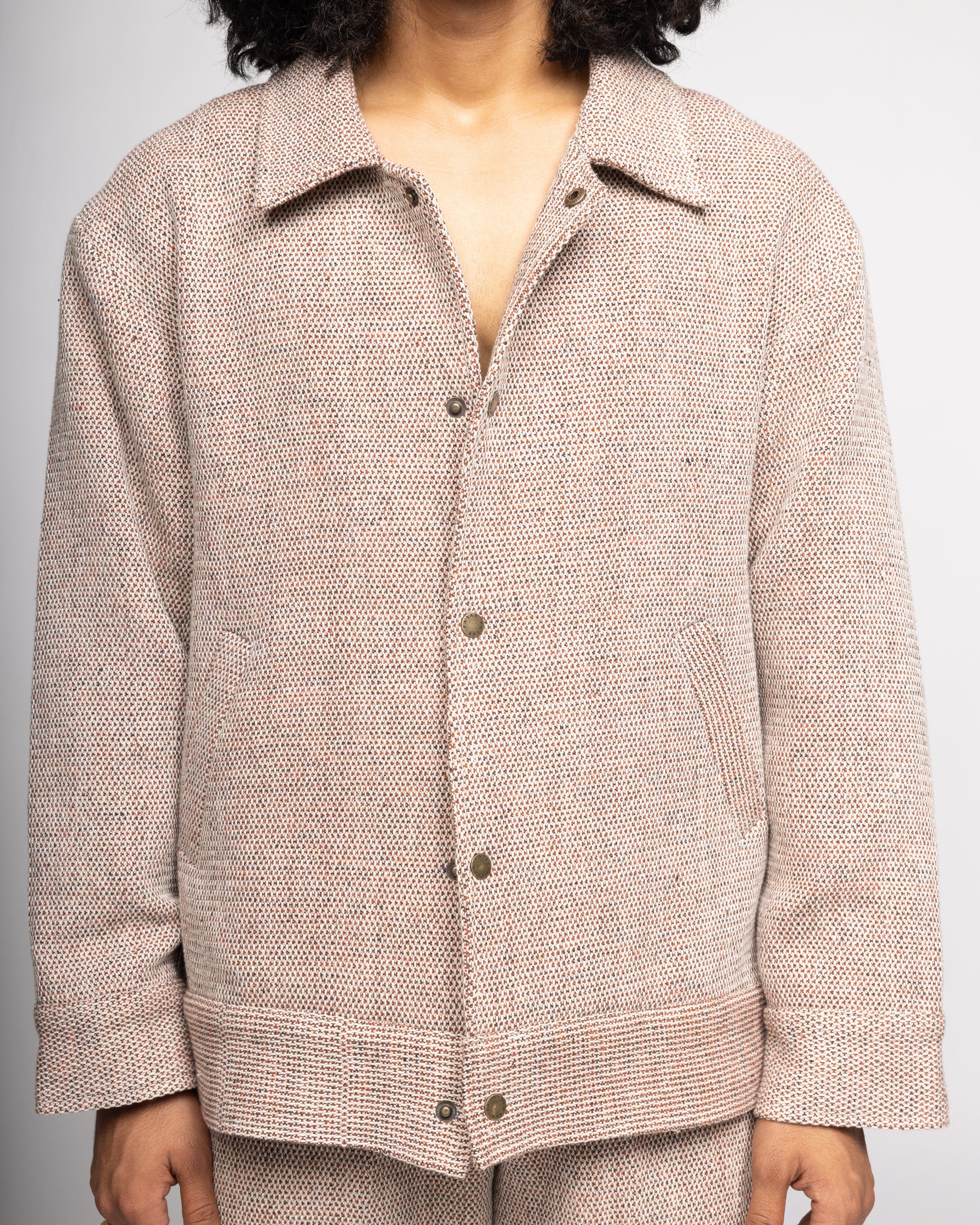 Handmade Organic Yarn Dyed Handwoven - Jacket