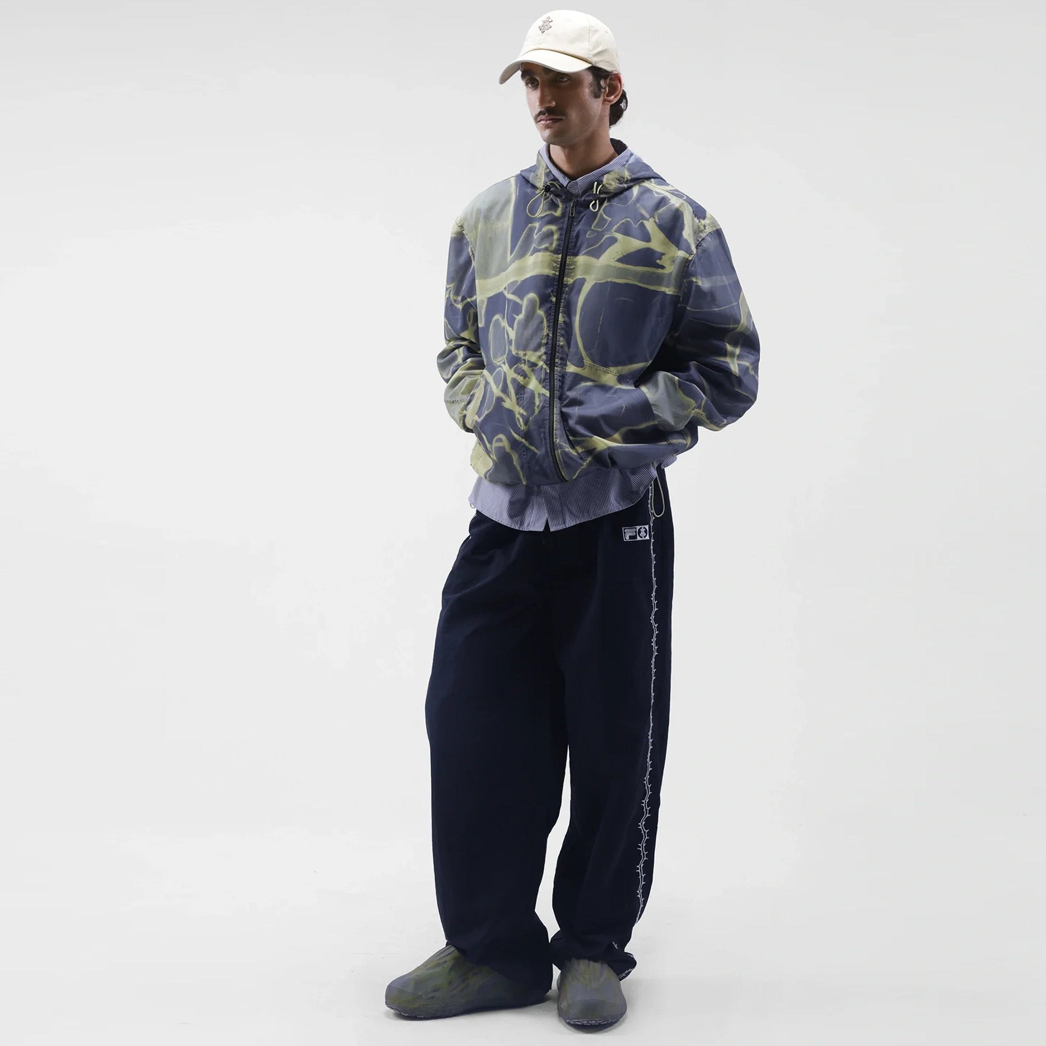 Almost Gods Felt Thorn Bloom Relaxed Windbreaker Jacket