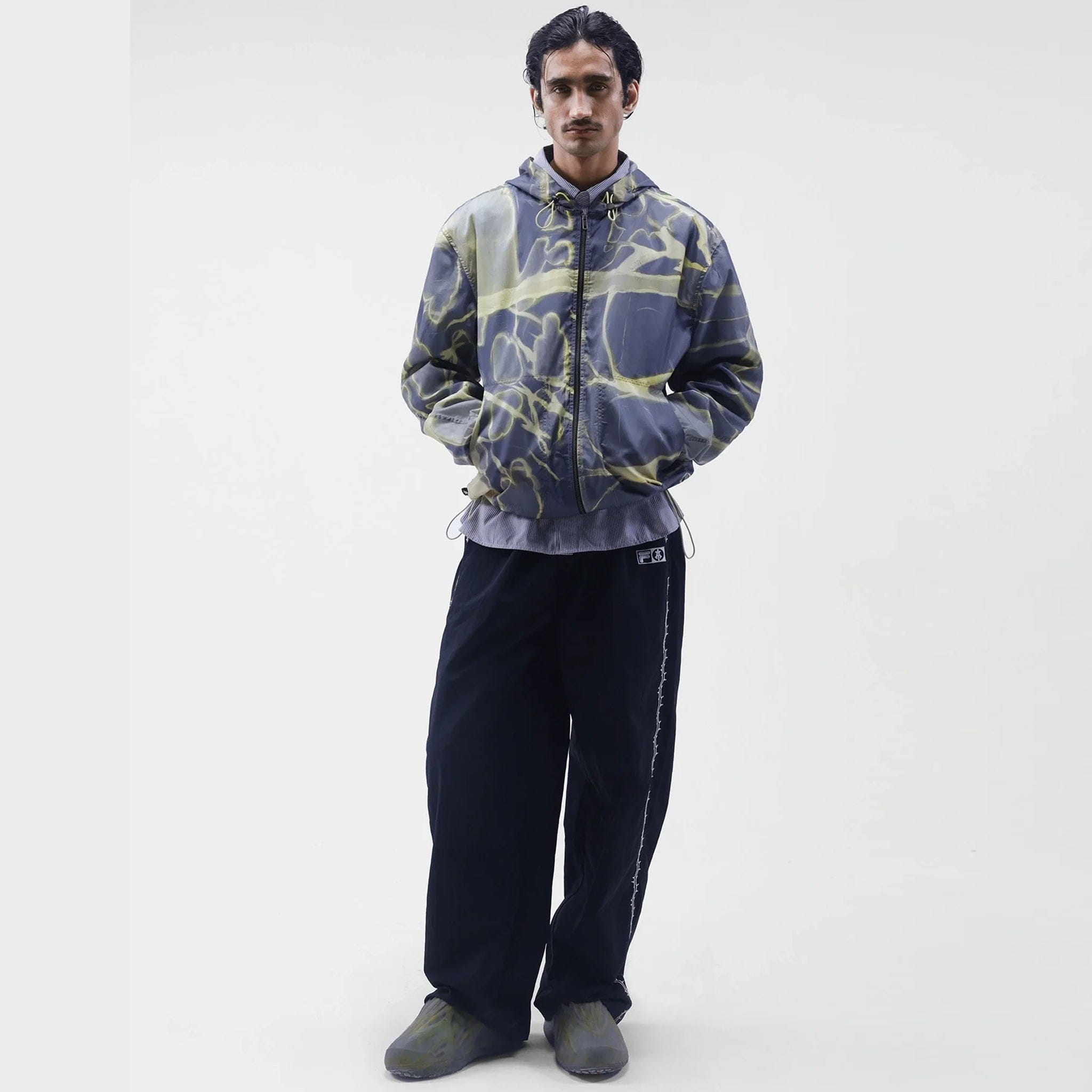 Almost Gods Felt Thorn Bloom Relaxed Windbreaker Jacket