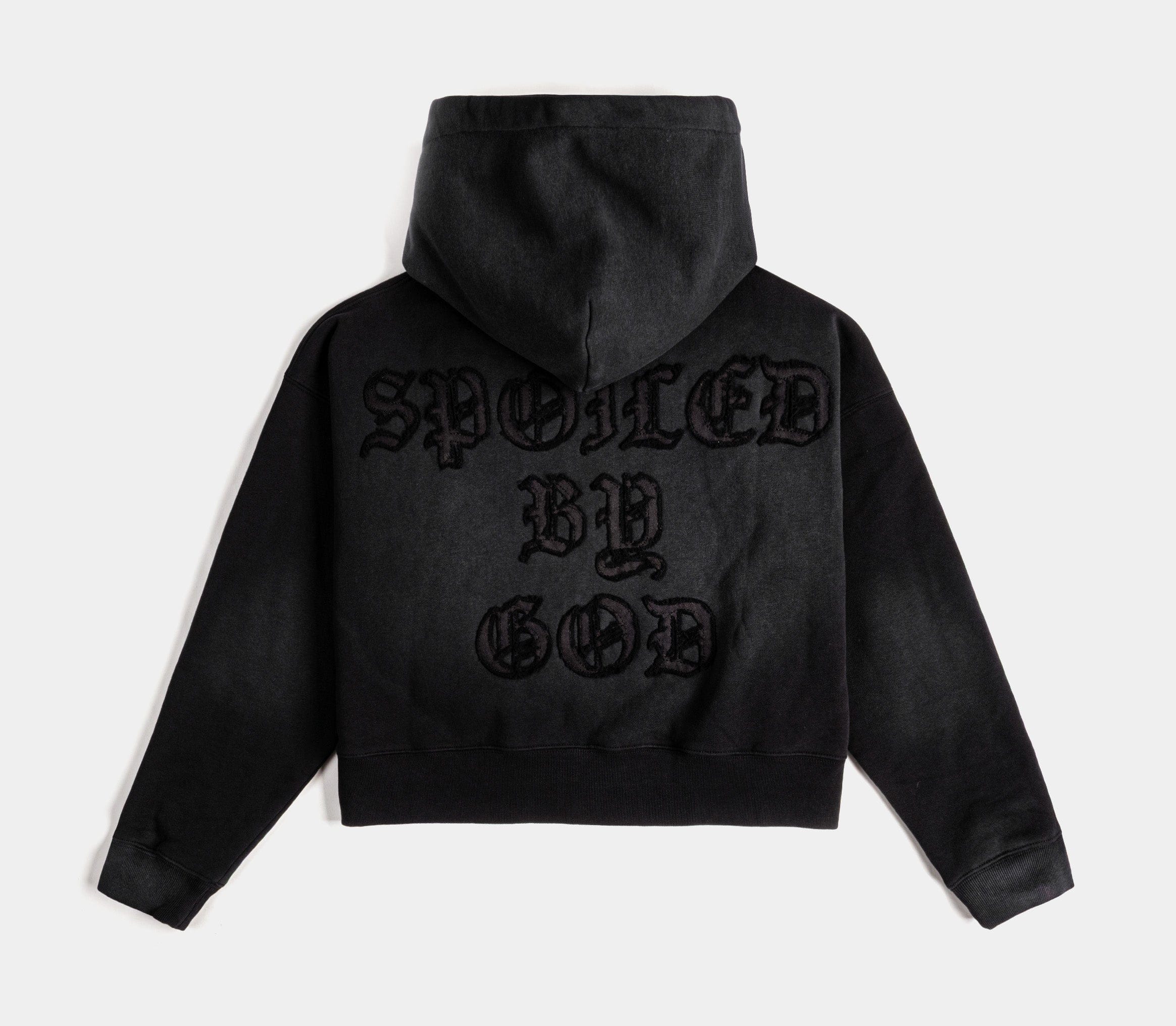Original SIN Spoiled Lips Full Zip Womens Hoodie (Black/Pink)