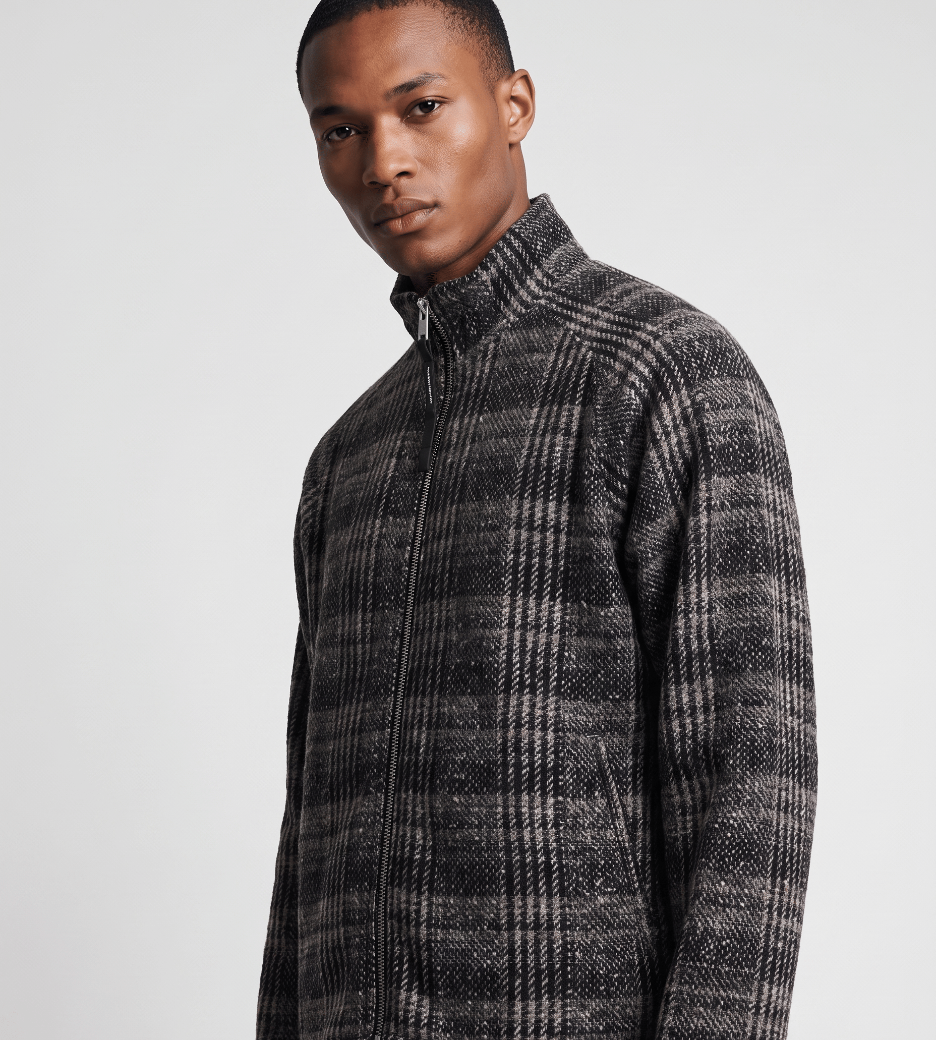 Baskèts Check Tweed Zip Jacket Multi