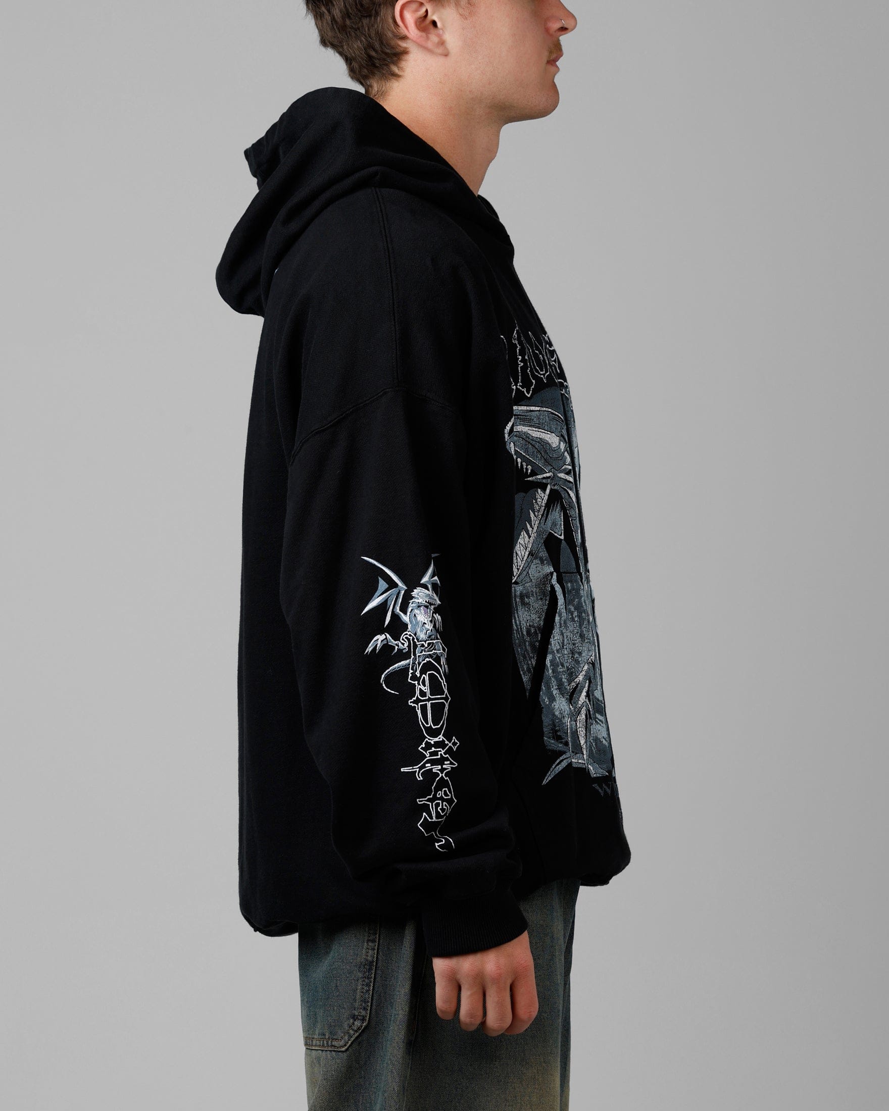 Loiter x Yu - Gi - Oh! Kaiba Blue Eyes Hoodie Black
