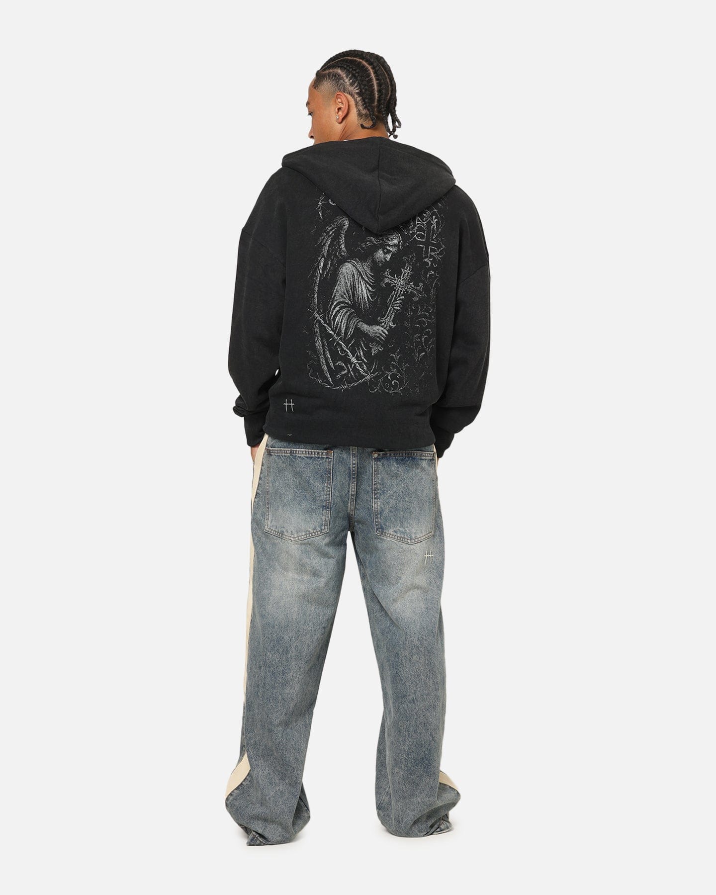 Saint Morta Crossbearer Zip Hoodie Black