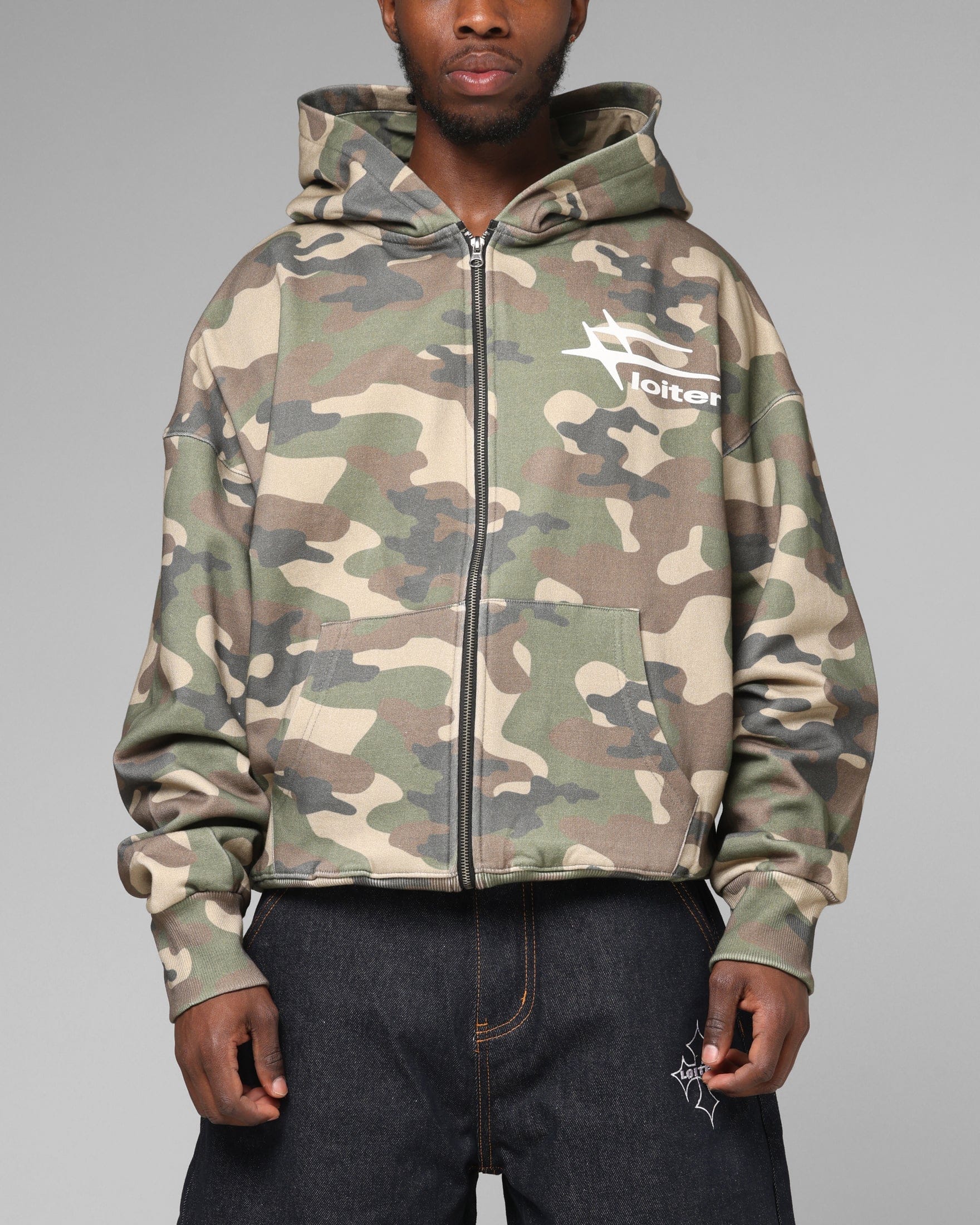 Loiter Hybrid Premium Hoodie Camo