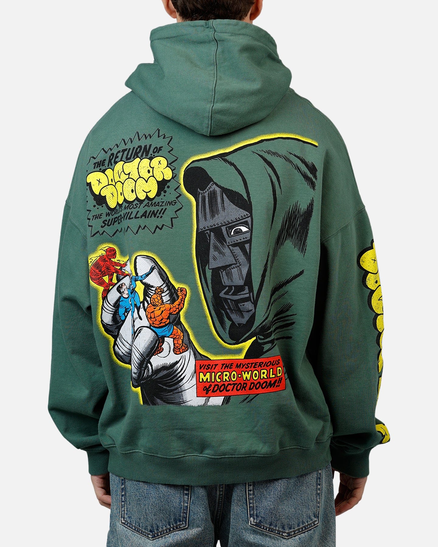 73studio Marvel Fantastic Four Doctor Doom Villain Premium Hoodie Green