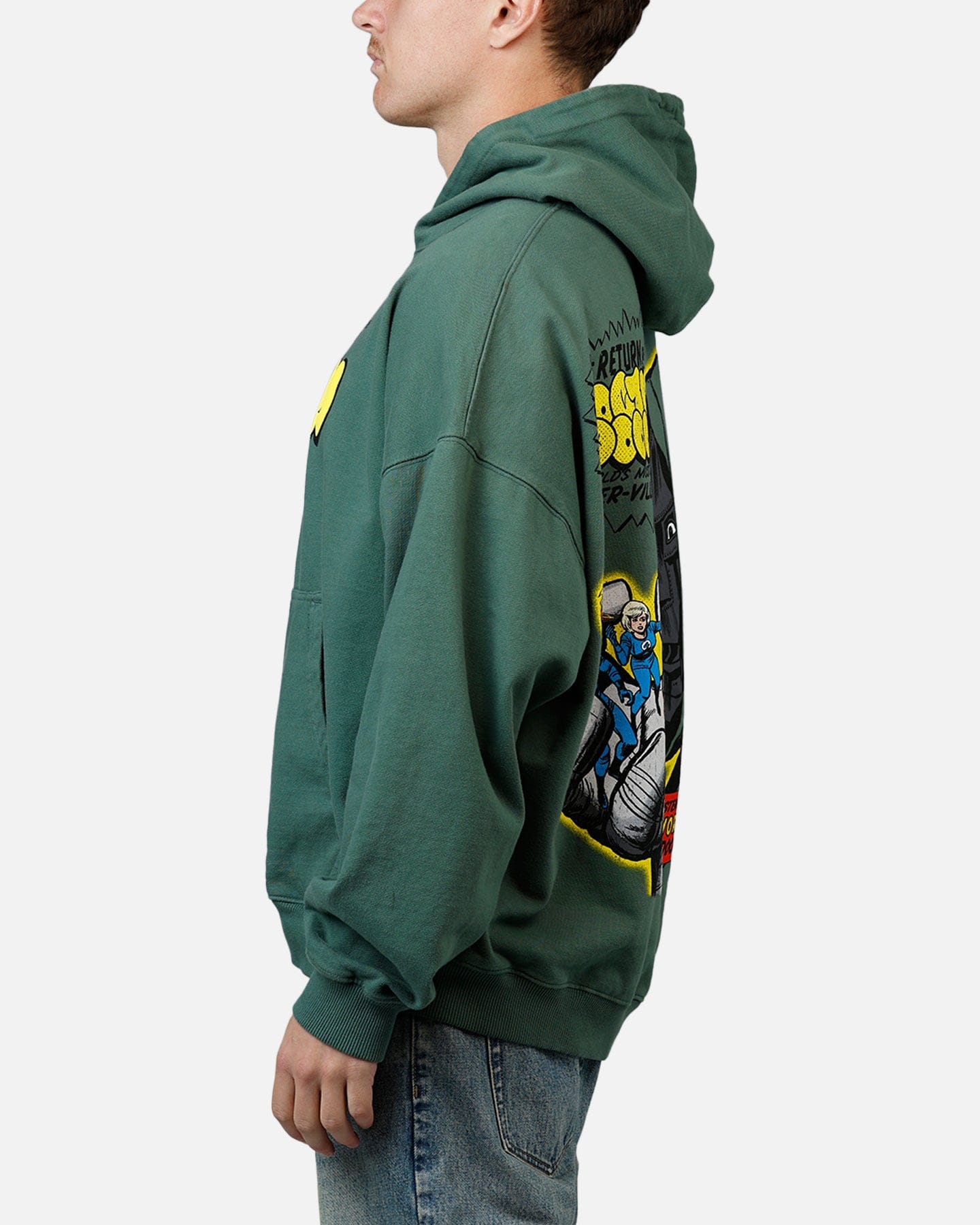 73studio Marvel Fantastic Four Doctor Doom Villain Premium Hoodie Green