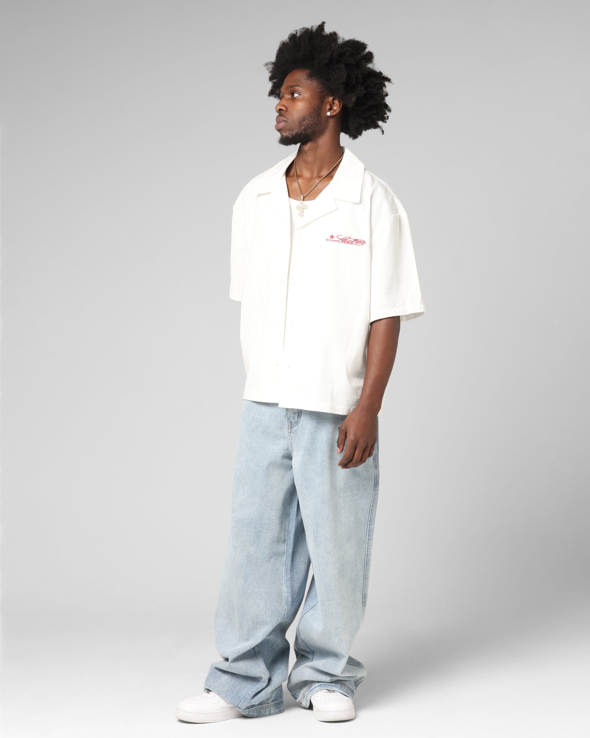 Loiter Daytona Button Up Shirt White
