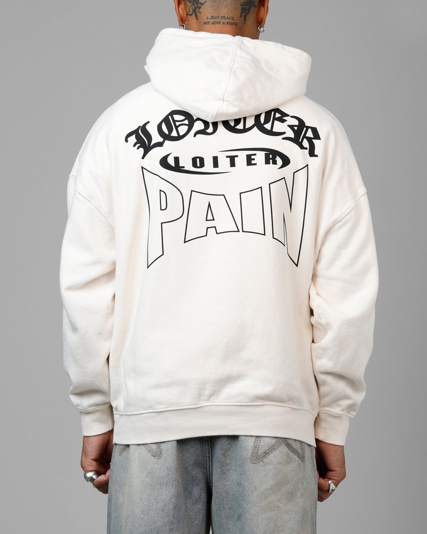 Loiter Ultimate Pain Premium Hoodie Off White