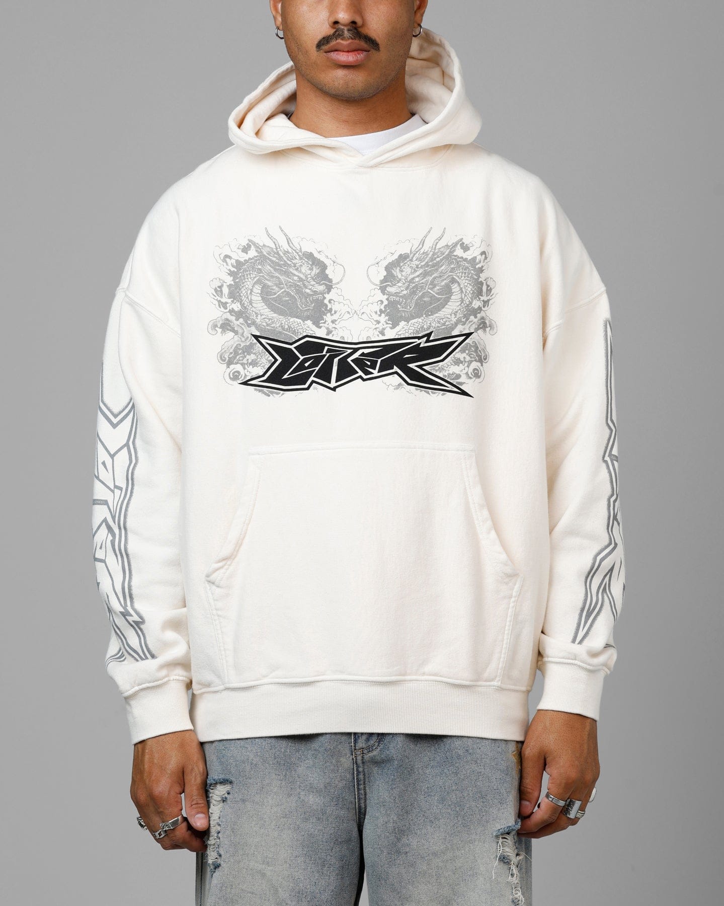 Loiter Draco Born Hoodie Off White