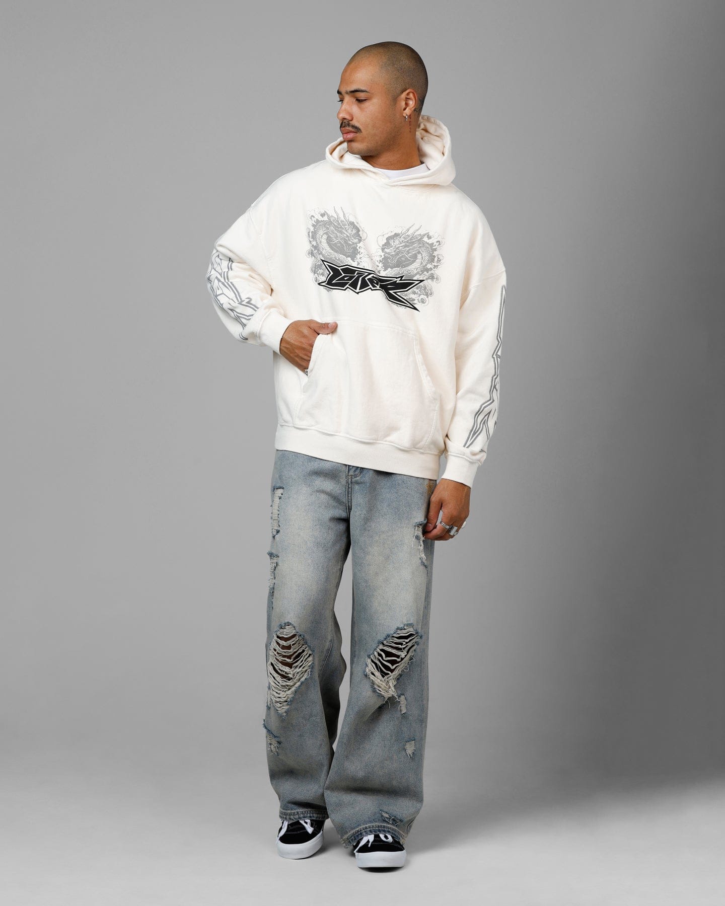 Loiter Draco Born Hoodie Off White