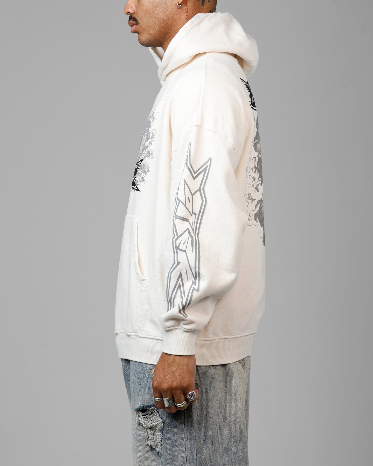 Loiter Draco Born Hoodie Off White
