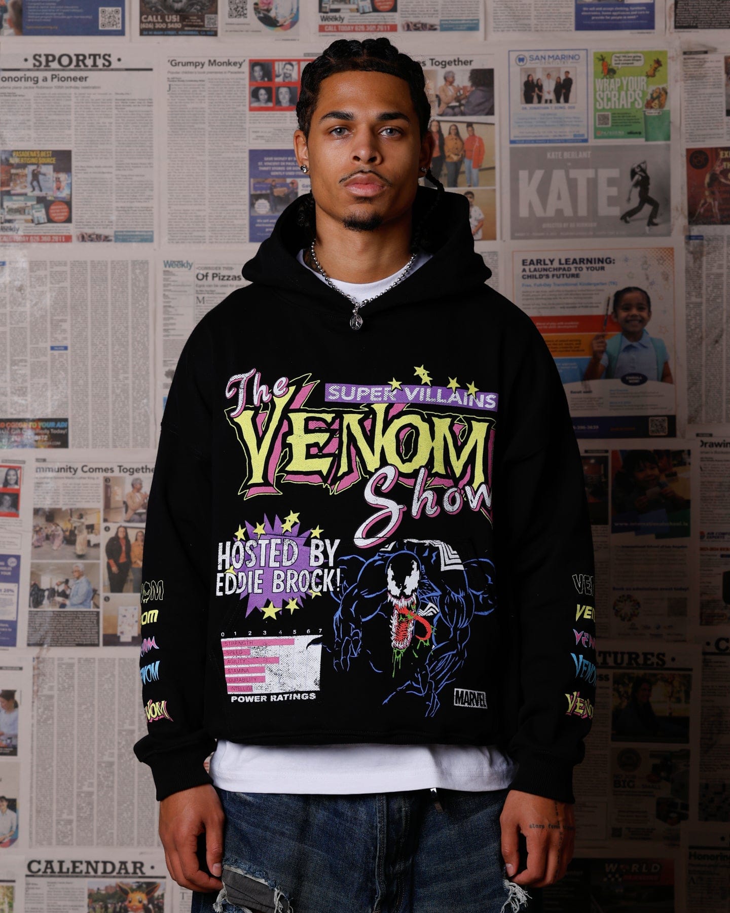 73studio Marvel Venom The Venom Show Premium Hoodie Black