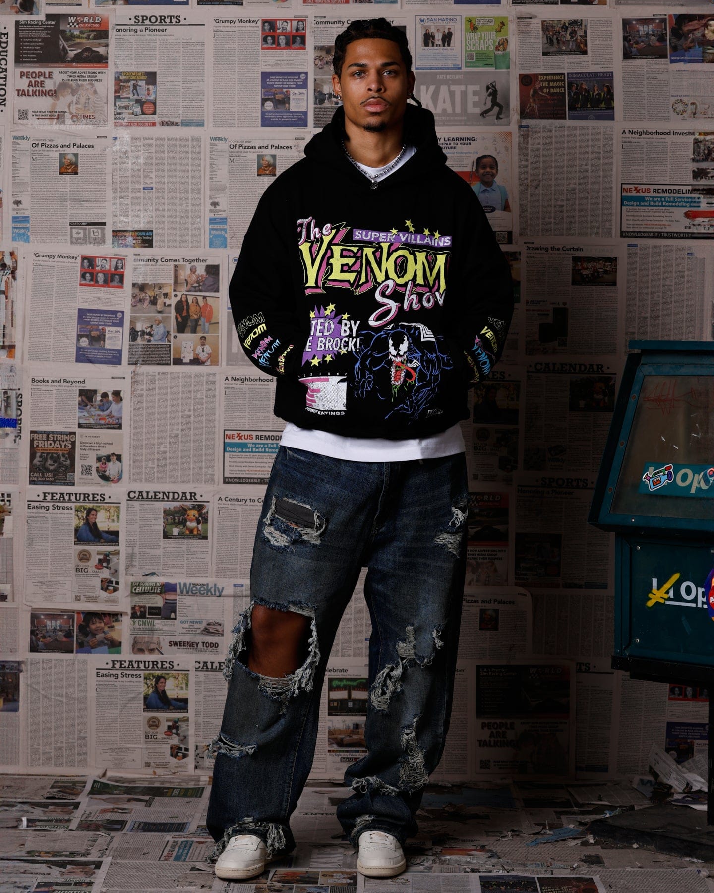 73studio Marvel Venom The Venom Show Premium Hoodie Black