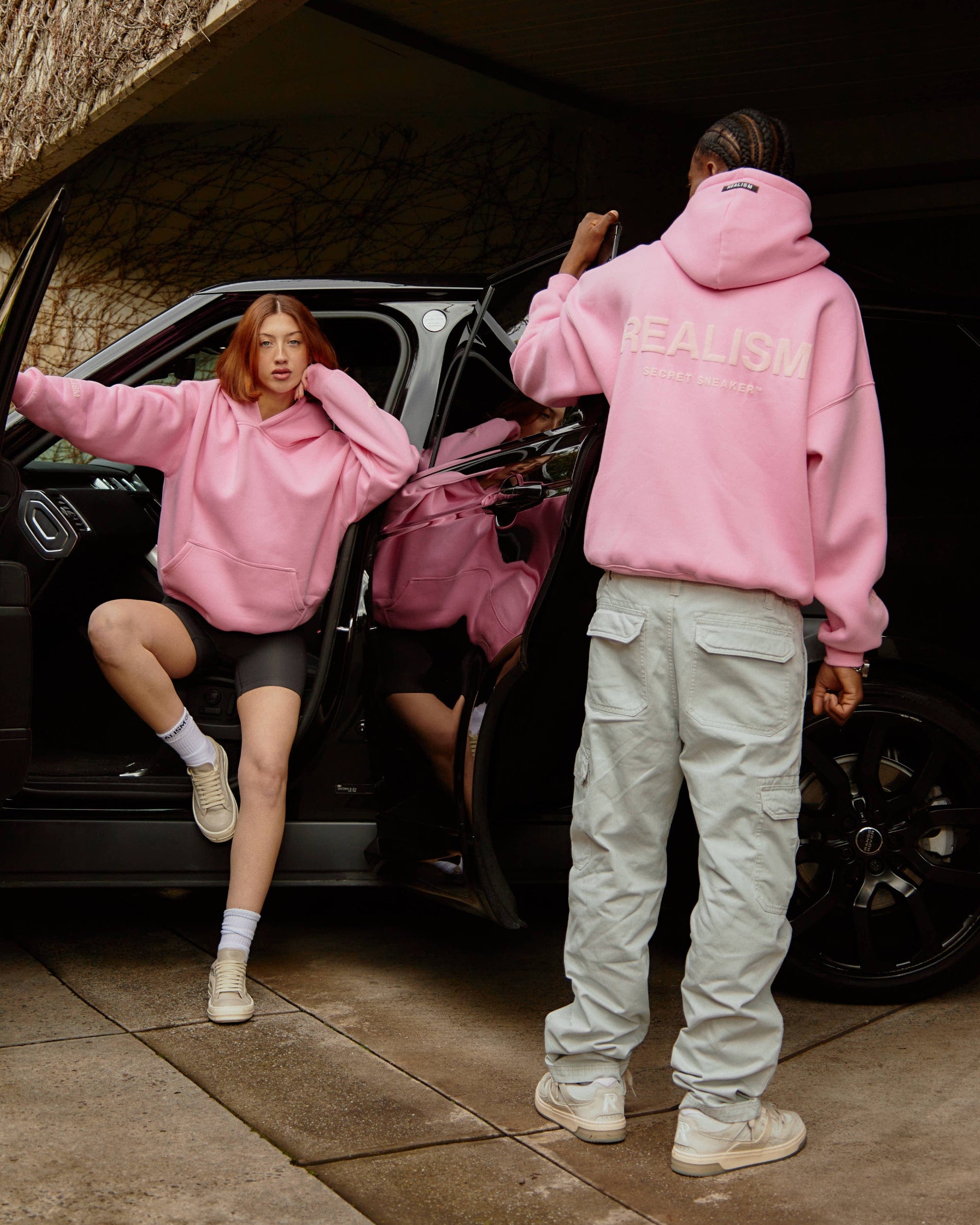 Realism SSS REALISM COURT BOXY HOODIE CANDY PINK